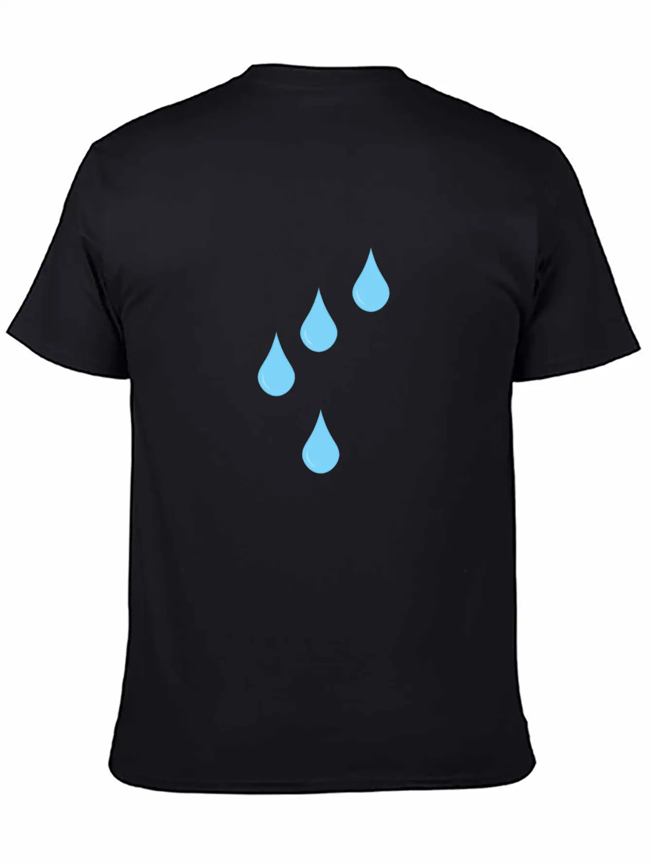 Raindrops Symbol Rain Drops Unisex Short Sleeve Soft Cotton T-Shirt – Casual Everyday Wear