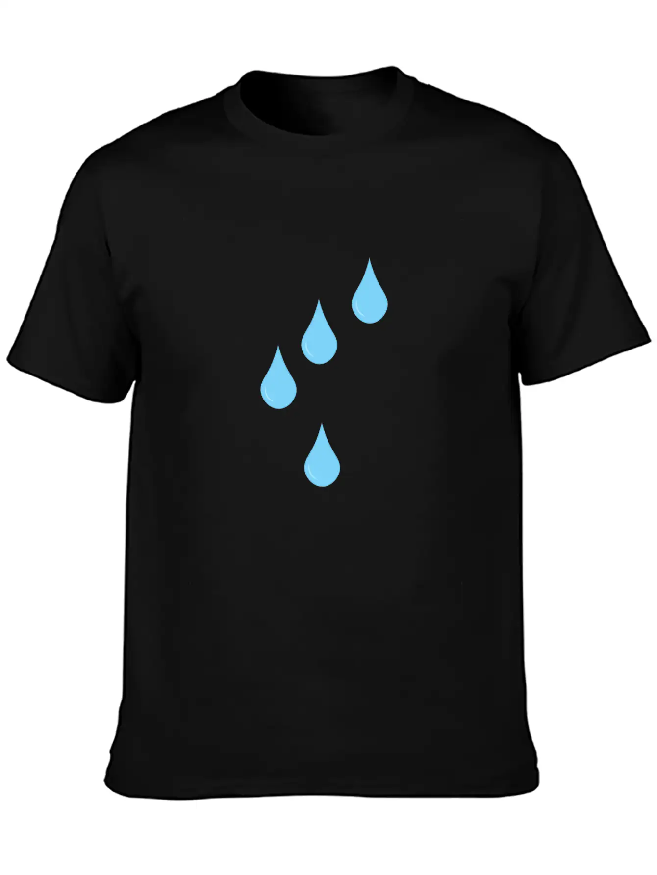 Raindrops Symbol Rain Drops Unisex Short Sleeve Soft Cotton T-Shirt – Casual Everyday Wear