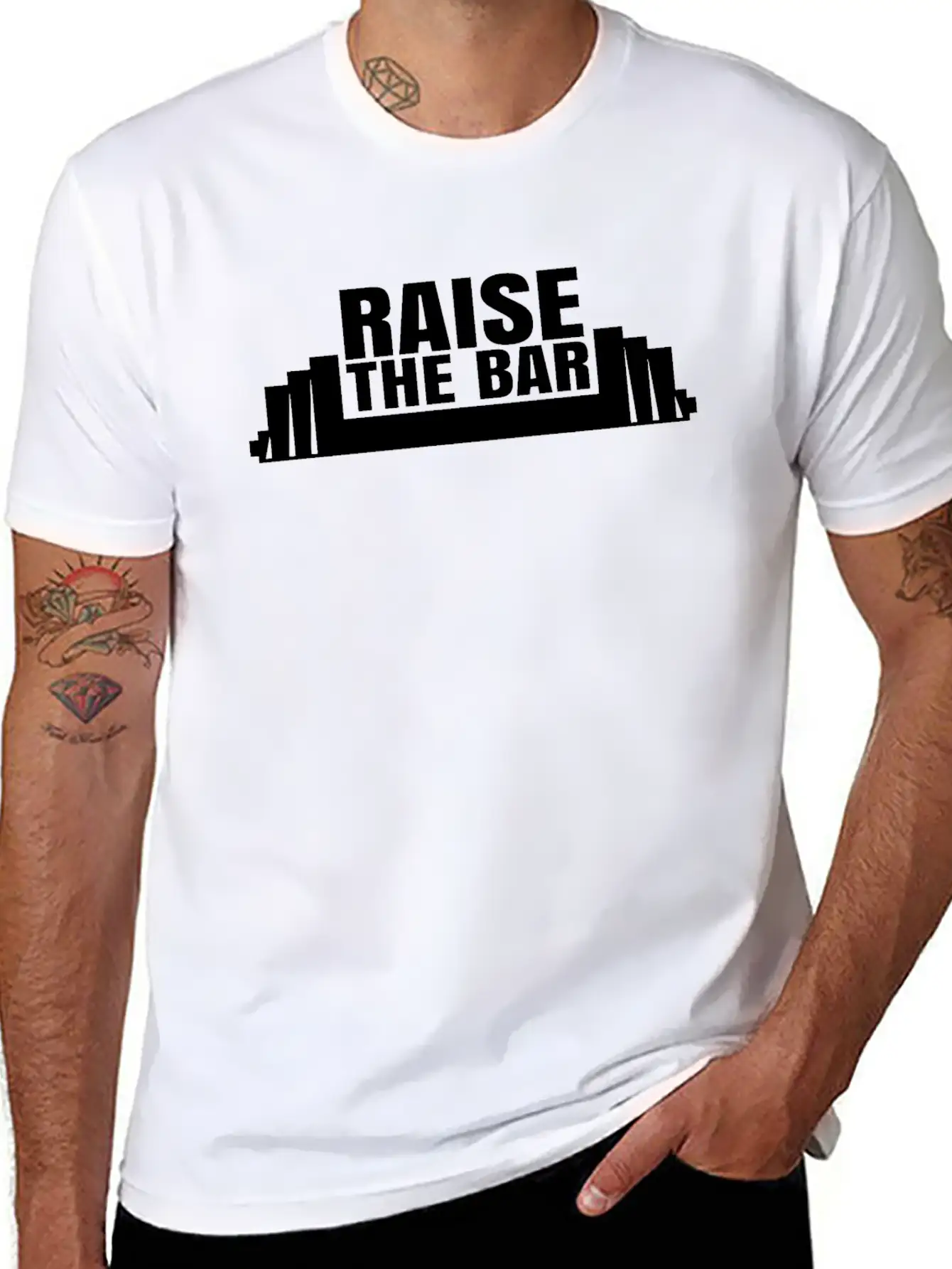 Raise The Bar Stylish Everyday T-Shirt – Unisex Basic Cotton Tee