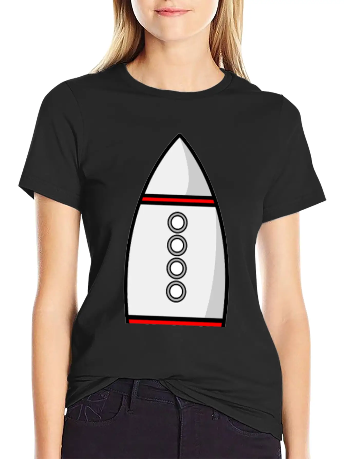 Rakete Rocket Space Shuttle Ufo Raumschiff Mond Mo Unisex Casual T-Shirt – Clean Design For Daily Comfort
