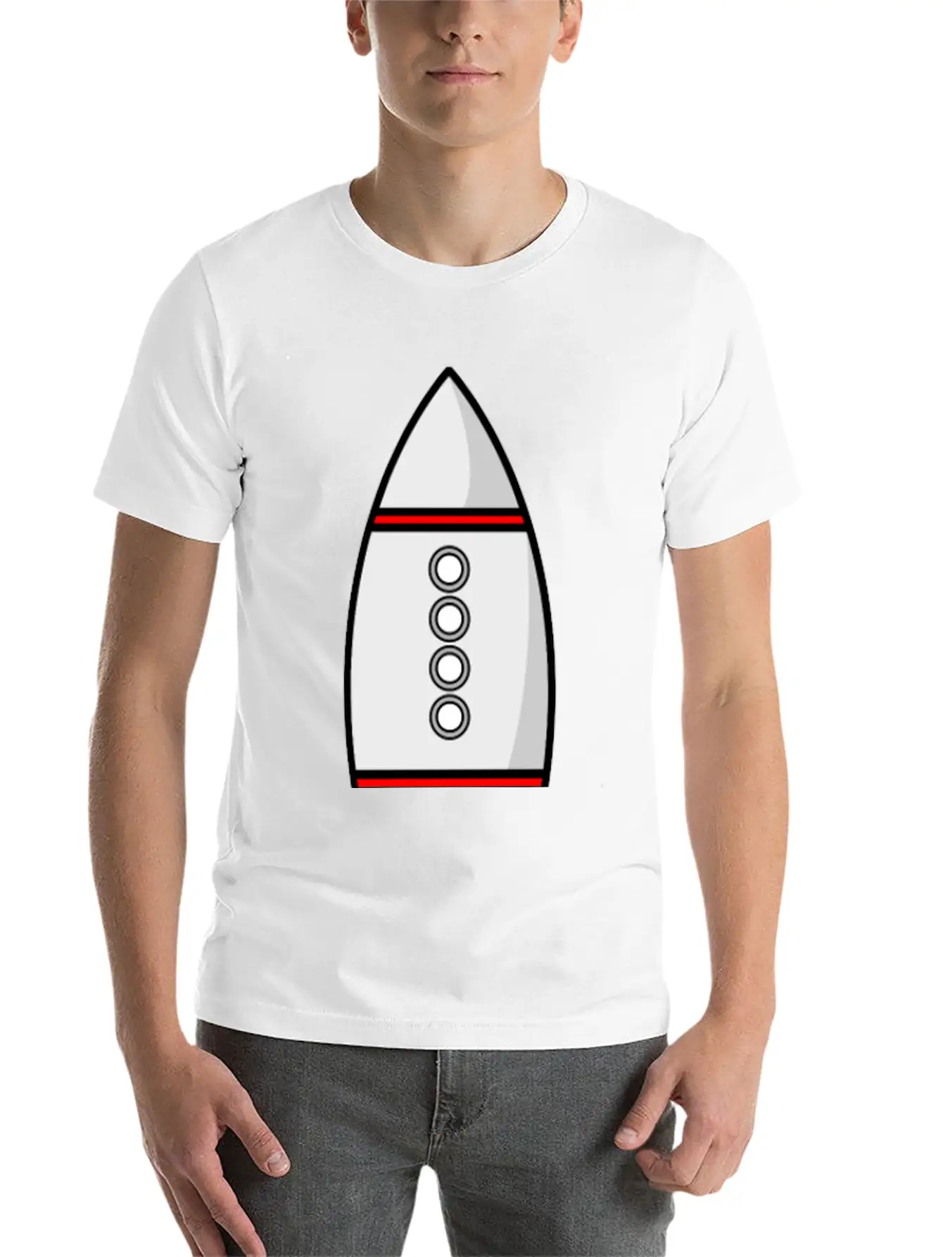 Rakete Rocket Space Shuttle Ufo Raumschiff Mond Mo Unisex Casual T-Shirt – Clean Design For Daily Comfort