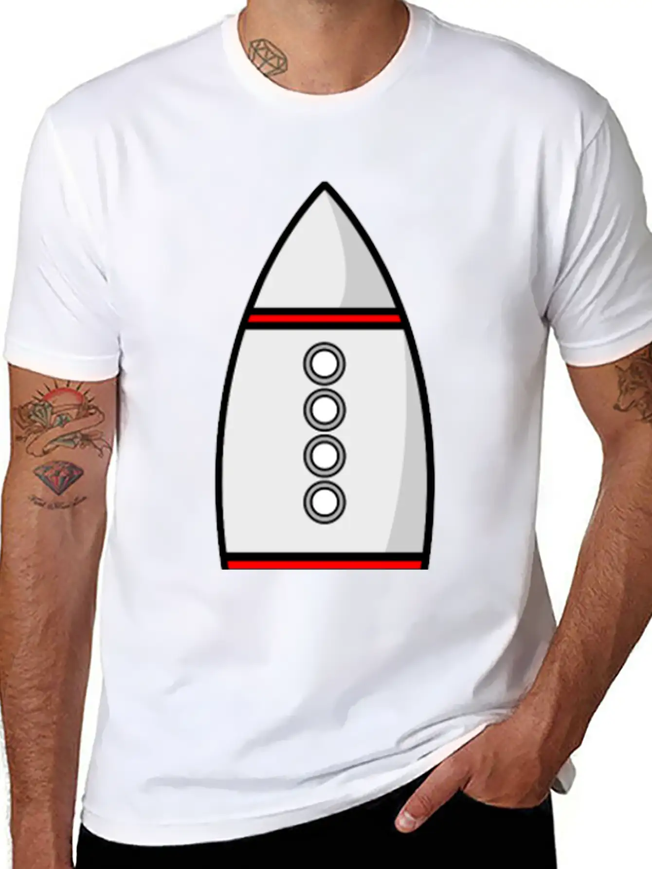 Rakete Rocket Space Shuttle Ufo Raumschiff Mond Mo Unisex Casual T-Shirt – Clean Design For Daily Comfort