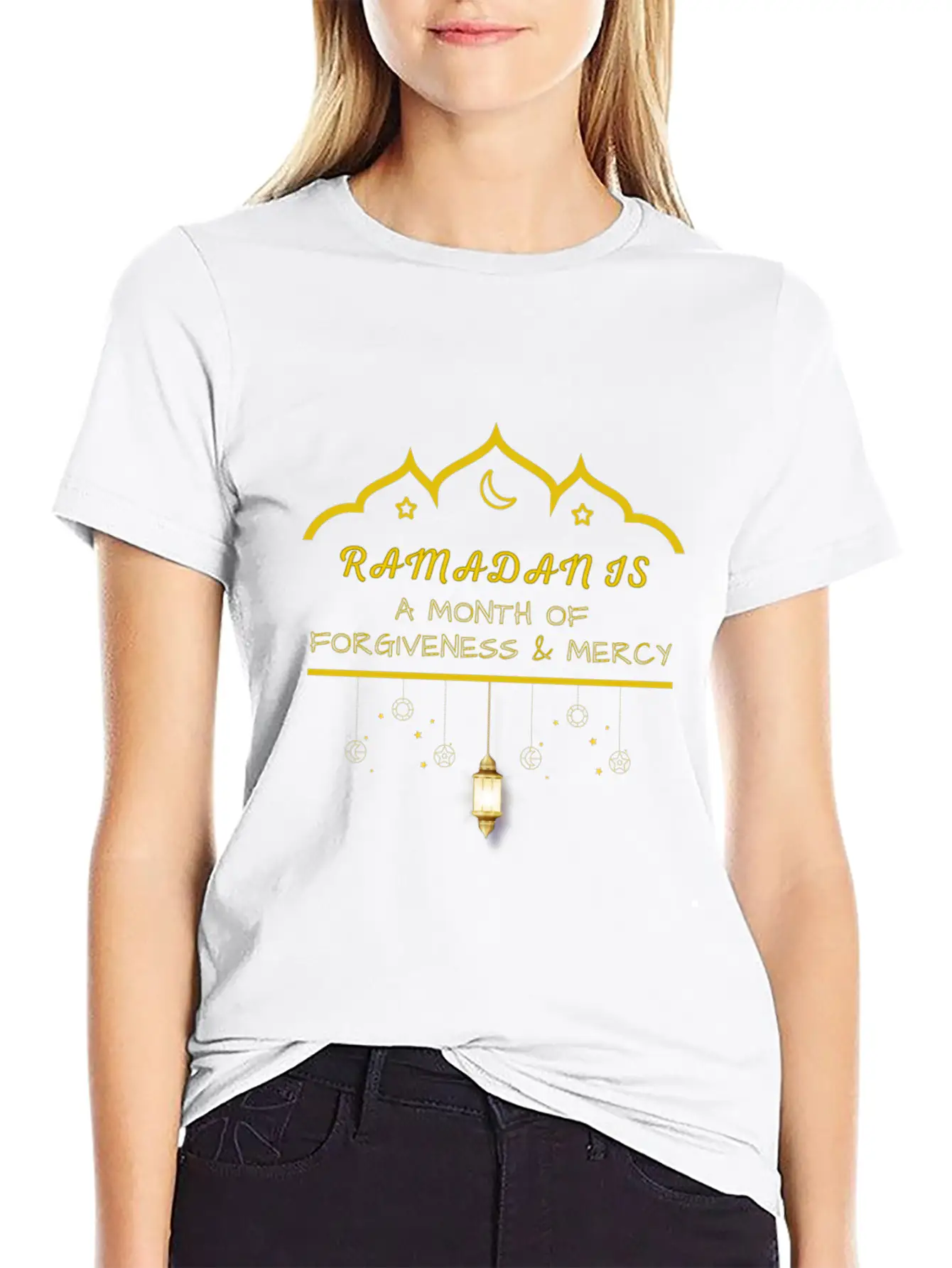 Ramadan Is A Month Of Forgiveness Golden Design Timeless Short Sleeve Tee – Comfy And Minimalist Design