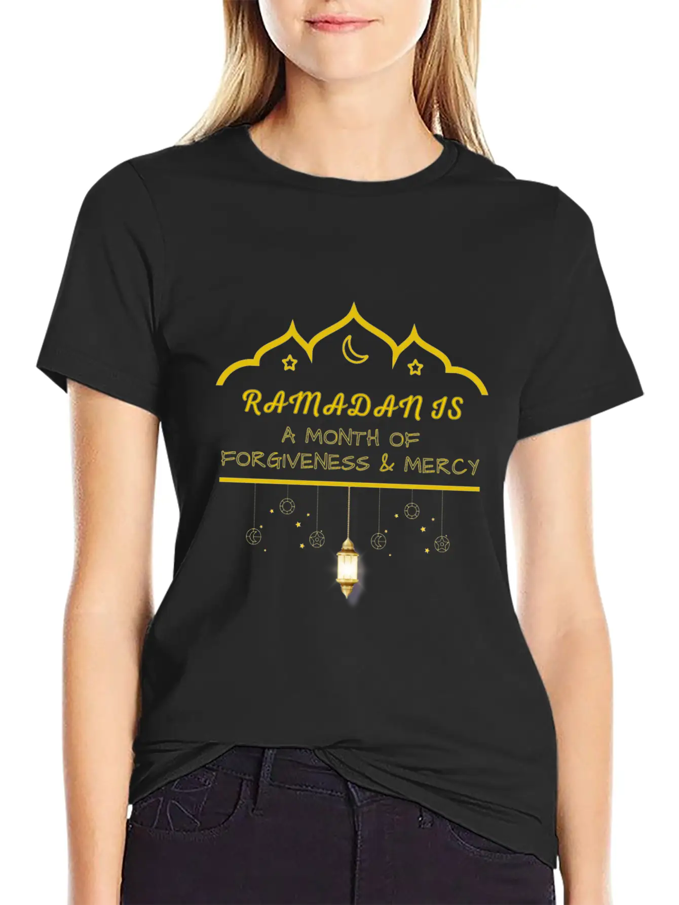 Ramadan Is A Month Of Forgiveness Golden Design Timeless Short Sleeve Tee – Comfy And Minimalist Design