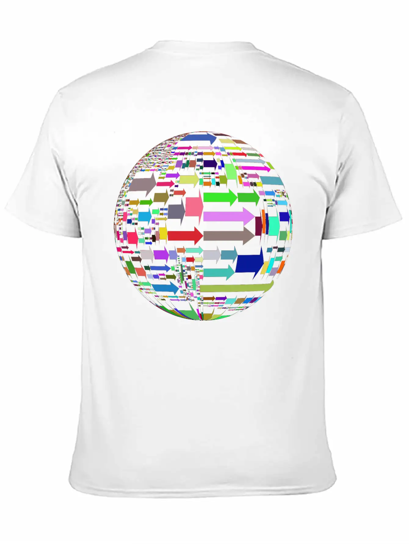 Random Arrows Sphere Prismatic Unisex Casual T-Shirt – Clean Design For Daily Comfort