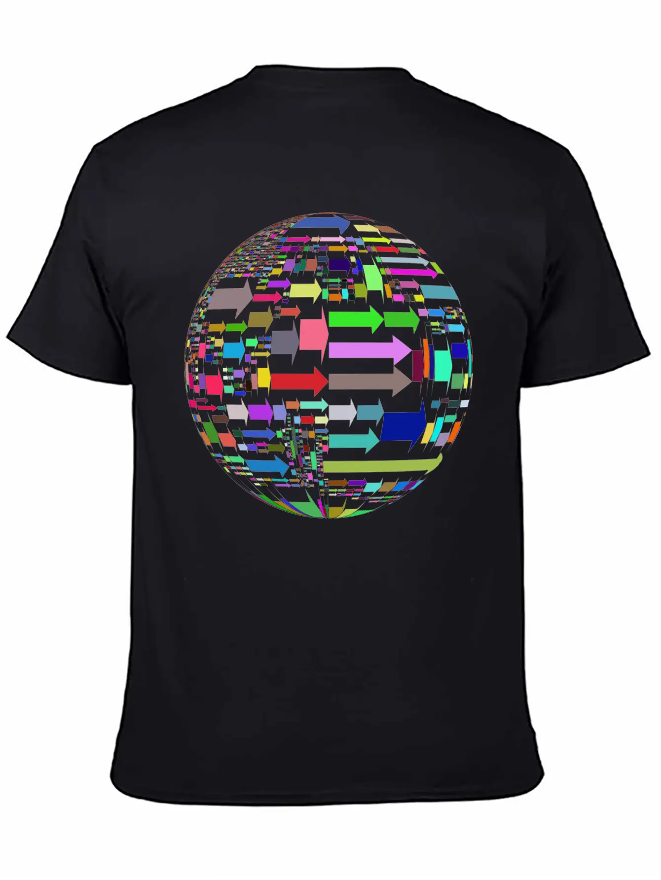 Random Arrows Sphere Prismatic Unisex Casual T-Shirt – Clean Design For Daily Comfort