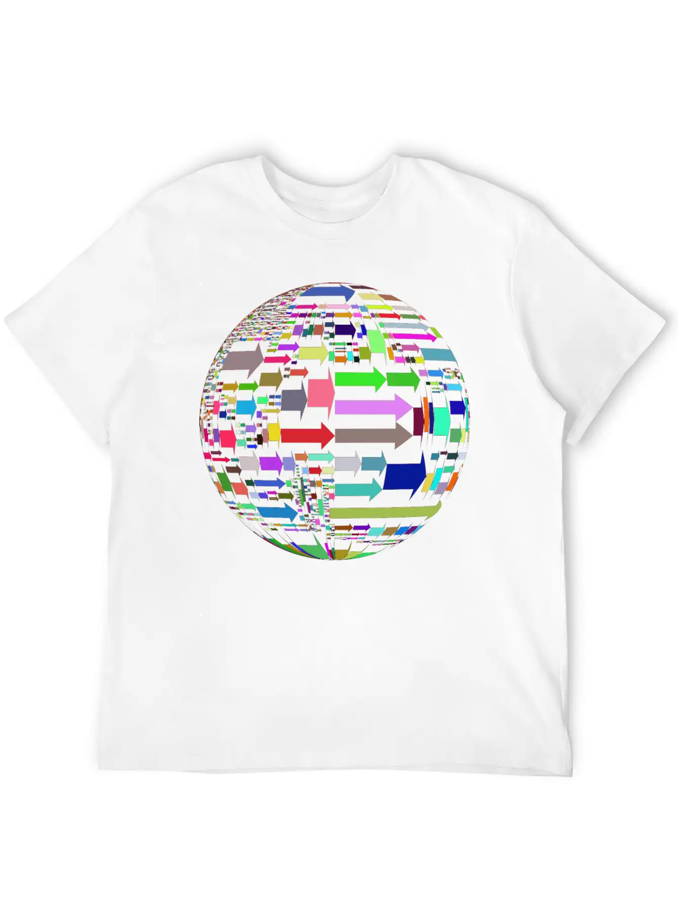 Random Arrows Sphere Prismatic Unisex Casual T-Shirt – Clean Design For Daily Comfort