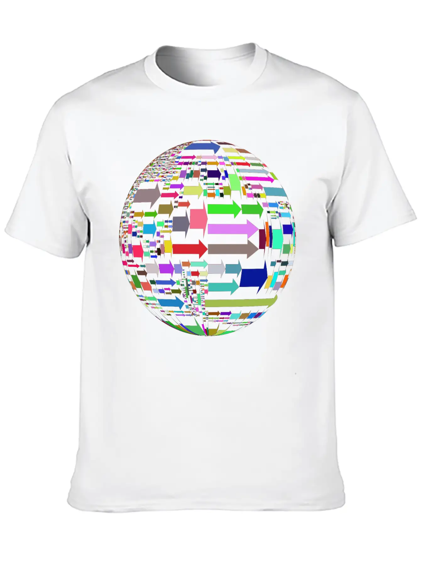 Random Arrows Sphere Prismatic Unisex Casual T-Shirt – Clean Design For Daily Comfort