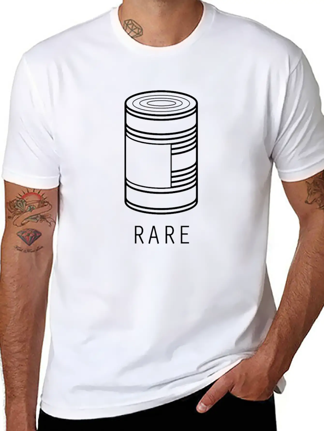 RARE - Aesthetic Vaporwave Can Unisex Short Sleeve Soft Cotton T-Shirt – Casual Everyday Wear