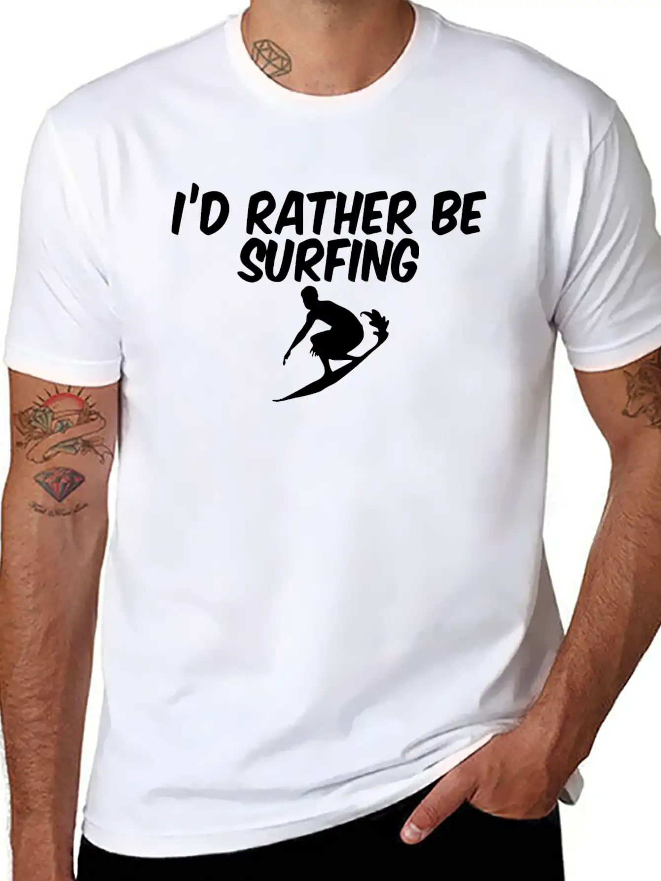 RATHER BE SURFING Stylish Everyday T-Shirt – Unisex Basic Cotton Tee