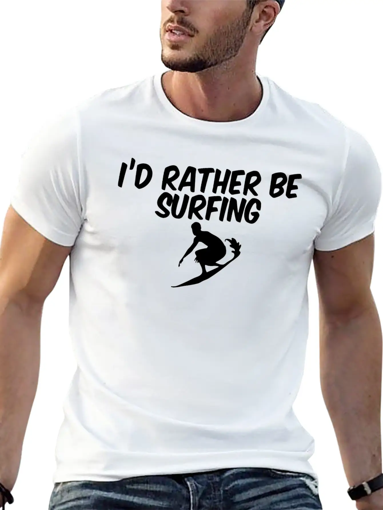 RATHER BE SURFING Stylish Everyday T-Shirt – Unisex Basic Cotton Tee