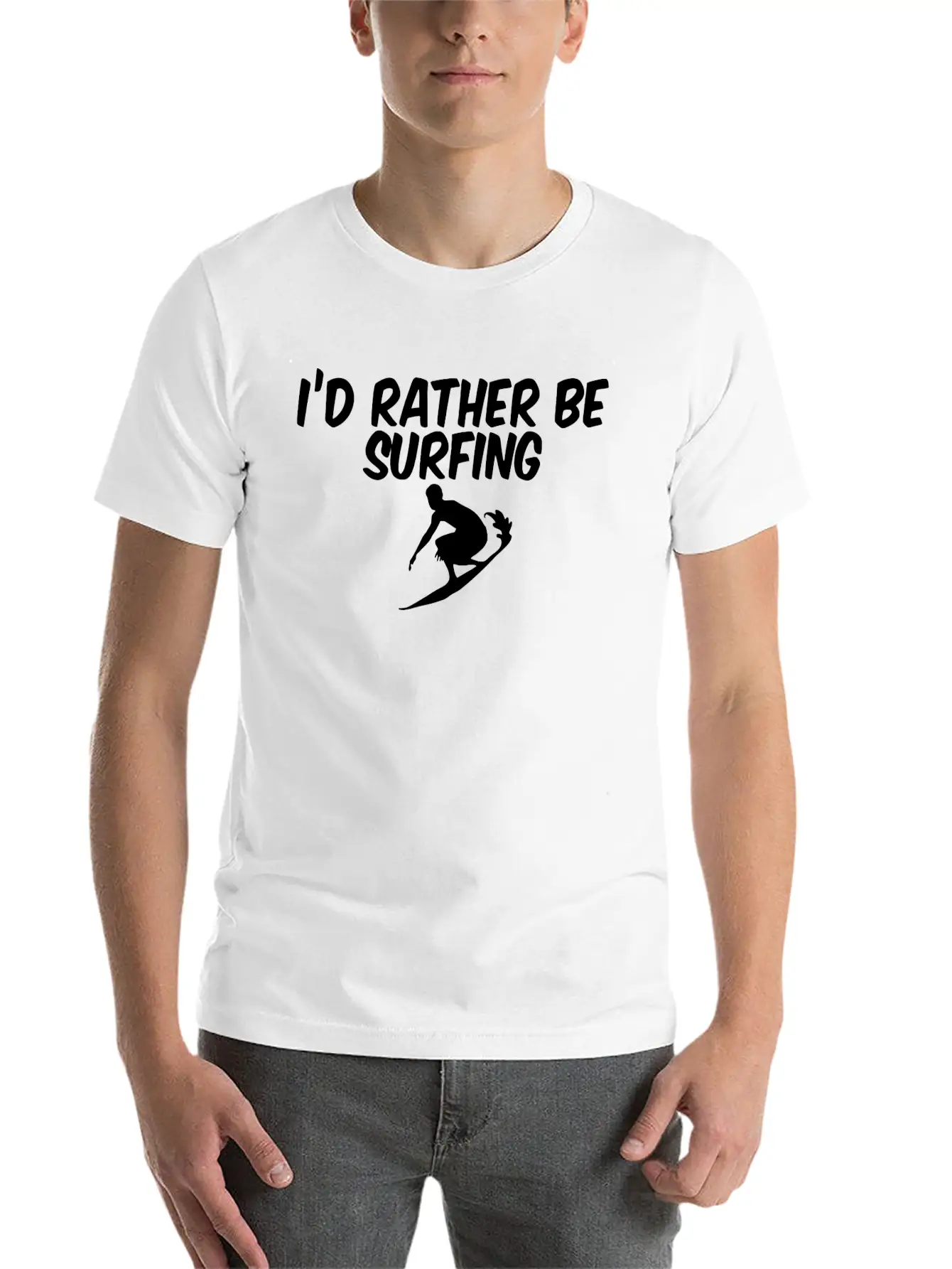 RATHER BE SURFING Stylish Everyday T-Shirt – Unisex Basic Cotton Tee