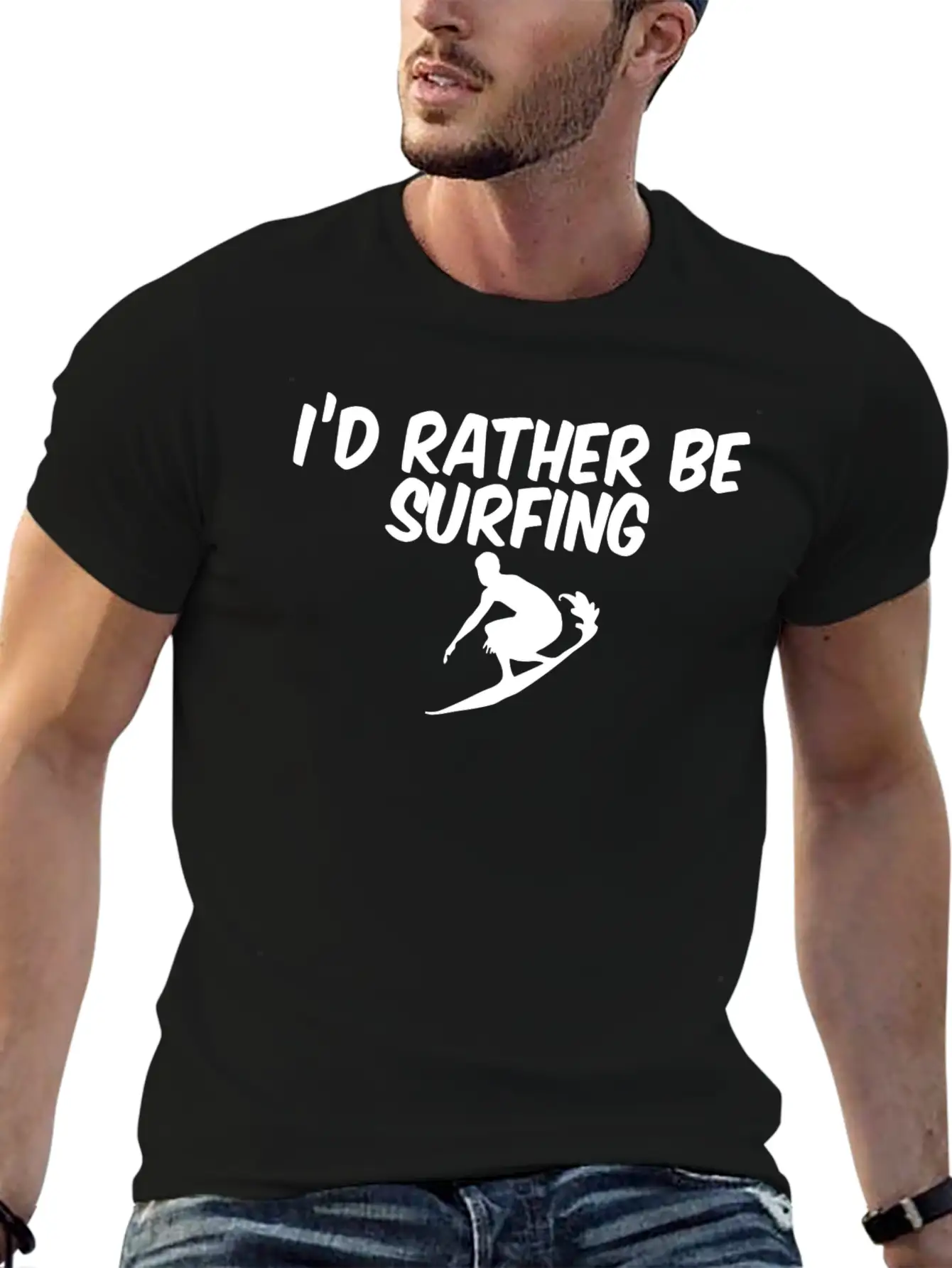 RATHER BE SURFING Stylish Everyday T-Shirt – Unisex Basic Cotton Tee