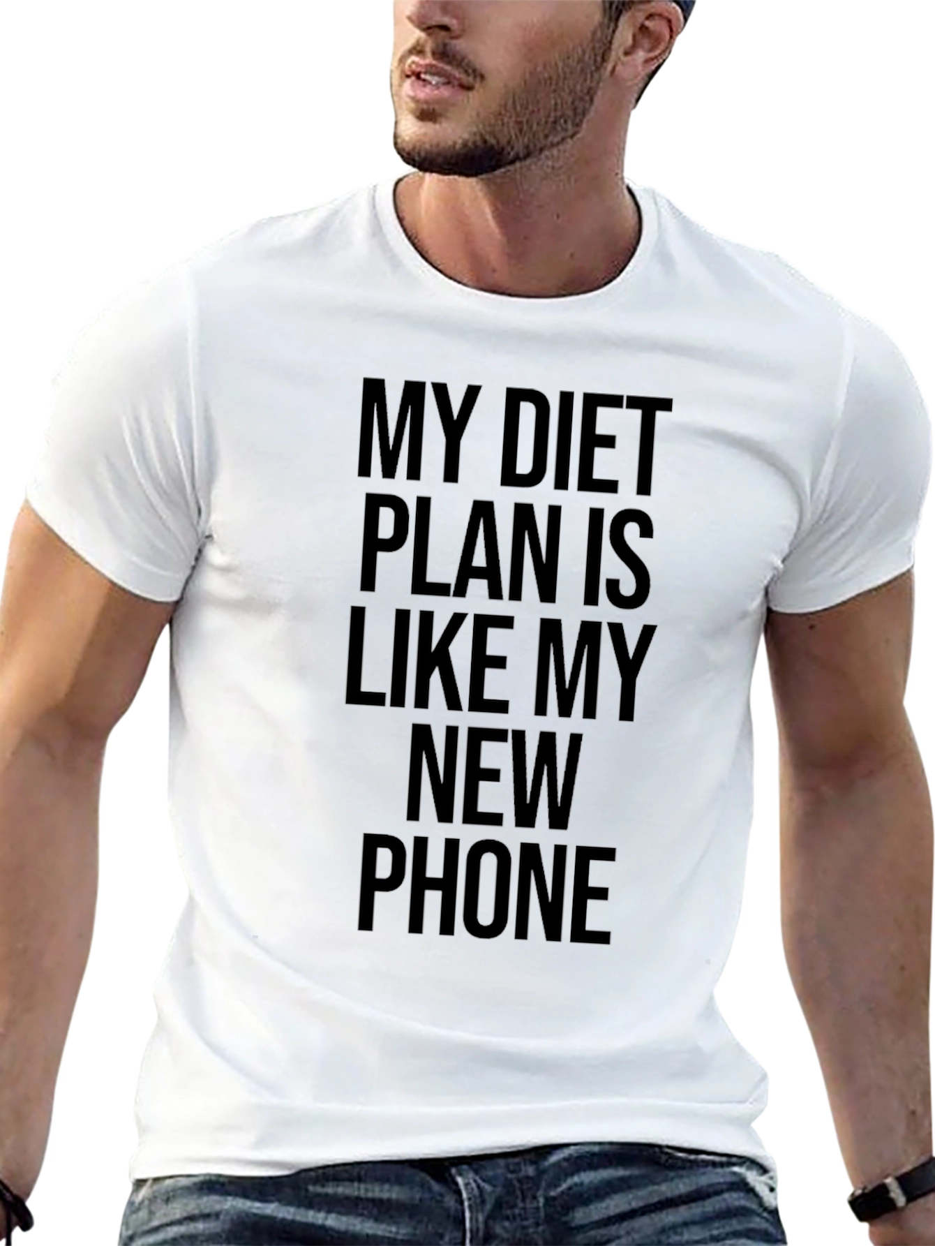 Funny Diet Plan T-Shirt - New Phone Meme