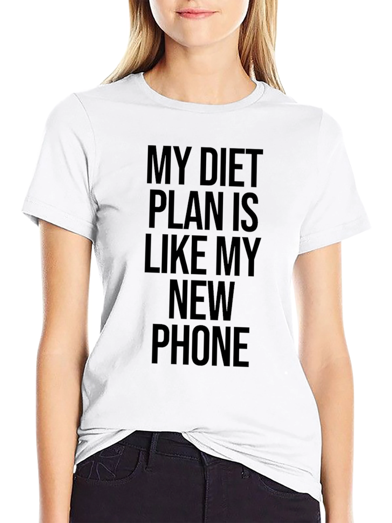 Funny Diet Plan T-Shirt - New Phone Meme