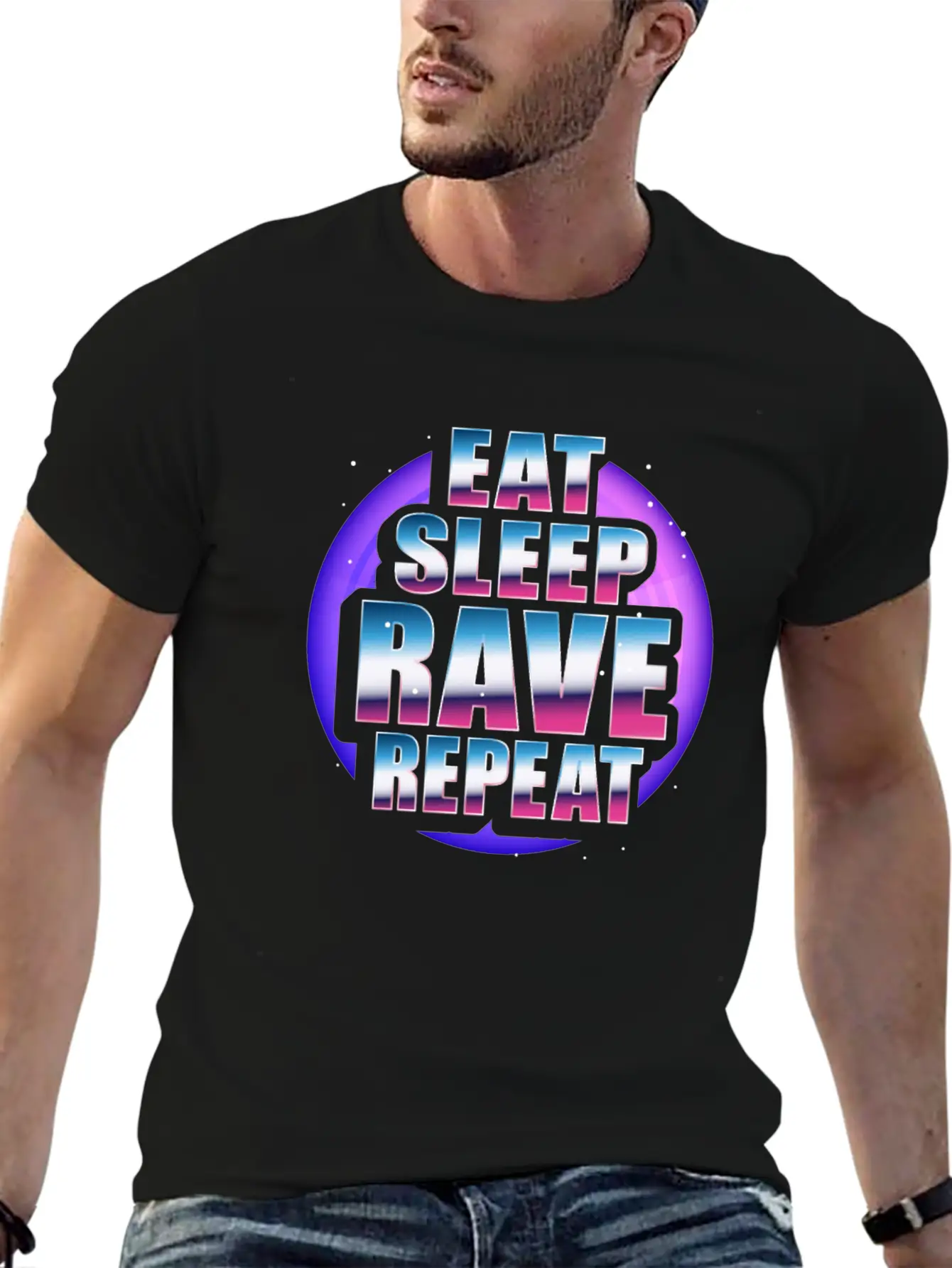 Rave Techno Disco EDM And Hardstyle Dj Designs Unisex Short Sleeve Soft Cotton T-Shirt – Casual Everyday Wear