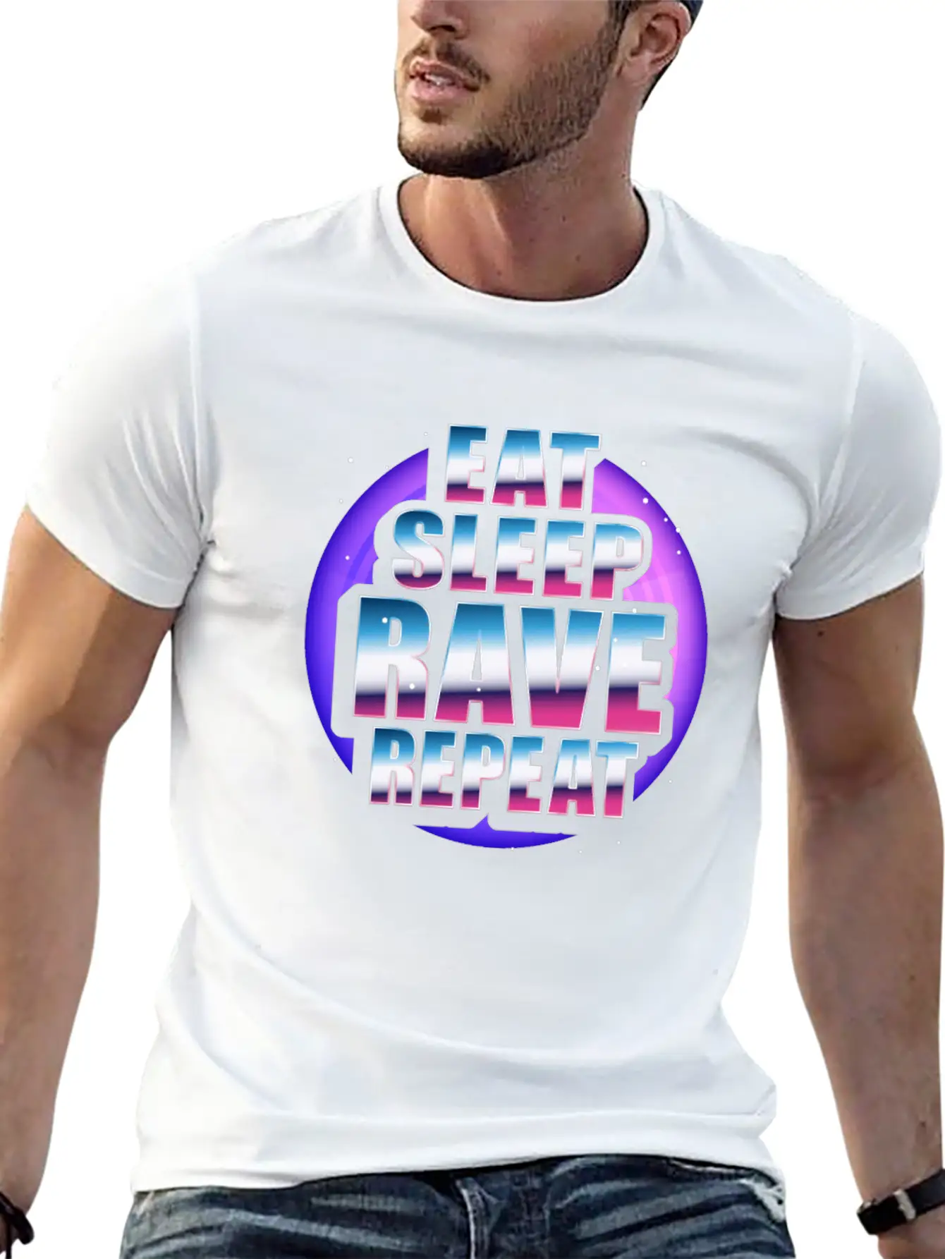 Rave Techno Disco EDM And Hardstyle Dj Designs Unisex Short Sleeve Soft Cotton T-Shirt – Casual Everyday Wear