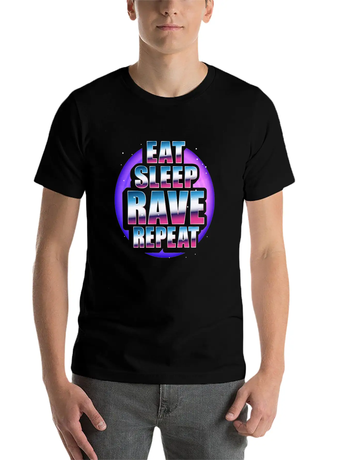 Rave Techno Disco EDM And Hardstyle Dj Designs Unisex Short Sleeve Soft Cotton T-Shirt – Casual Everyday Wear