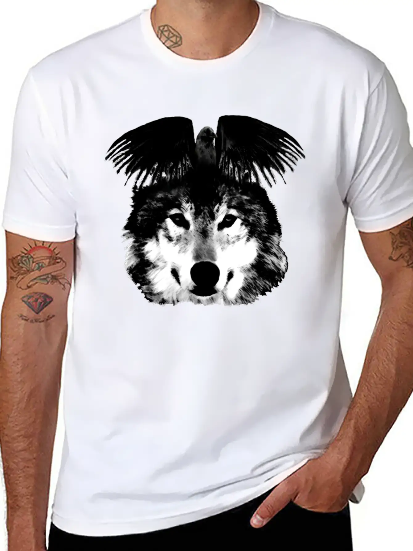 Raven In The Wolf Timeless Short Sleeve Tee – Comfy And Minimalist Design