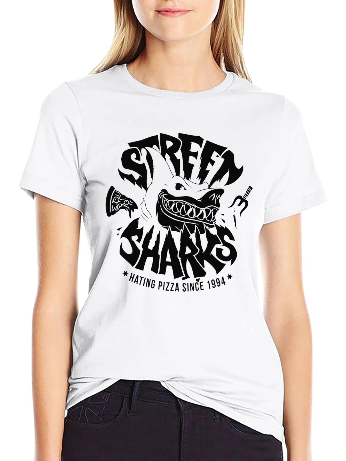 Street Sharks Hating Pizza Since 1994 T-Shirt