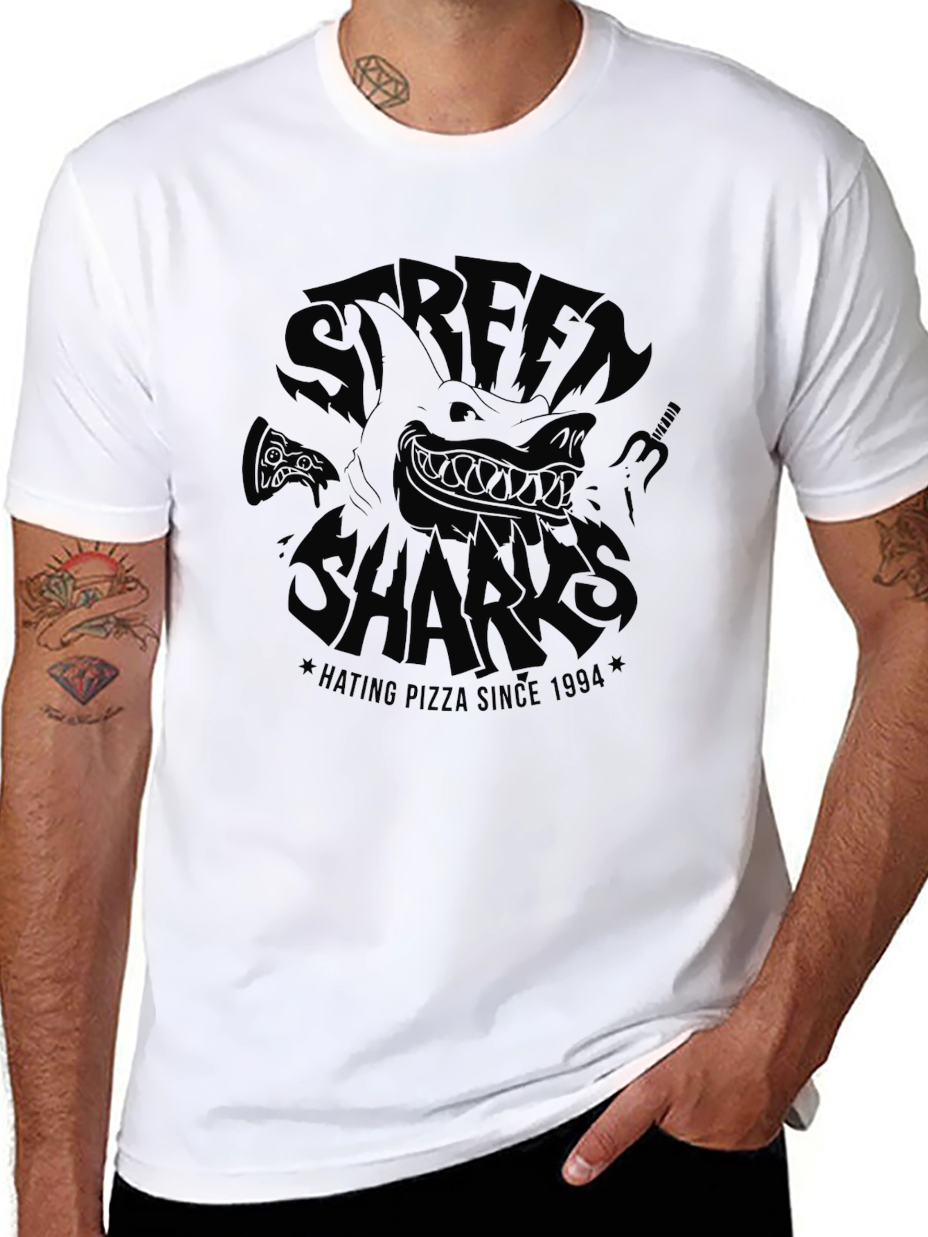 Street Sharks Hating Pizza Since 1994 T-Shirt