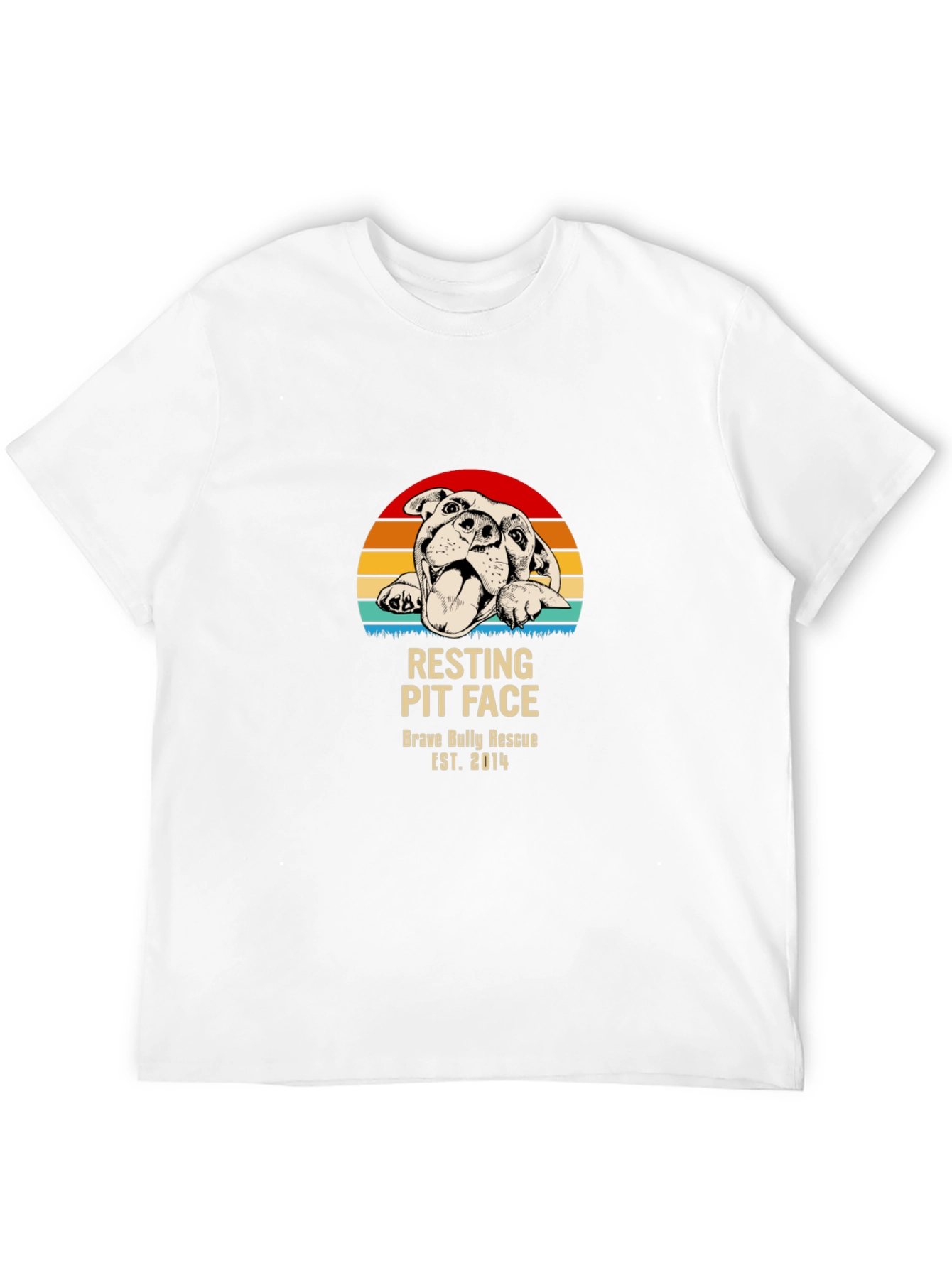 Resting Pit Face T-Shirt - Brave Bully Rescue