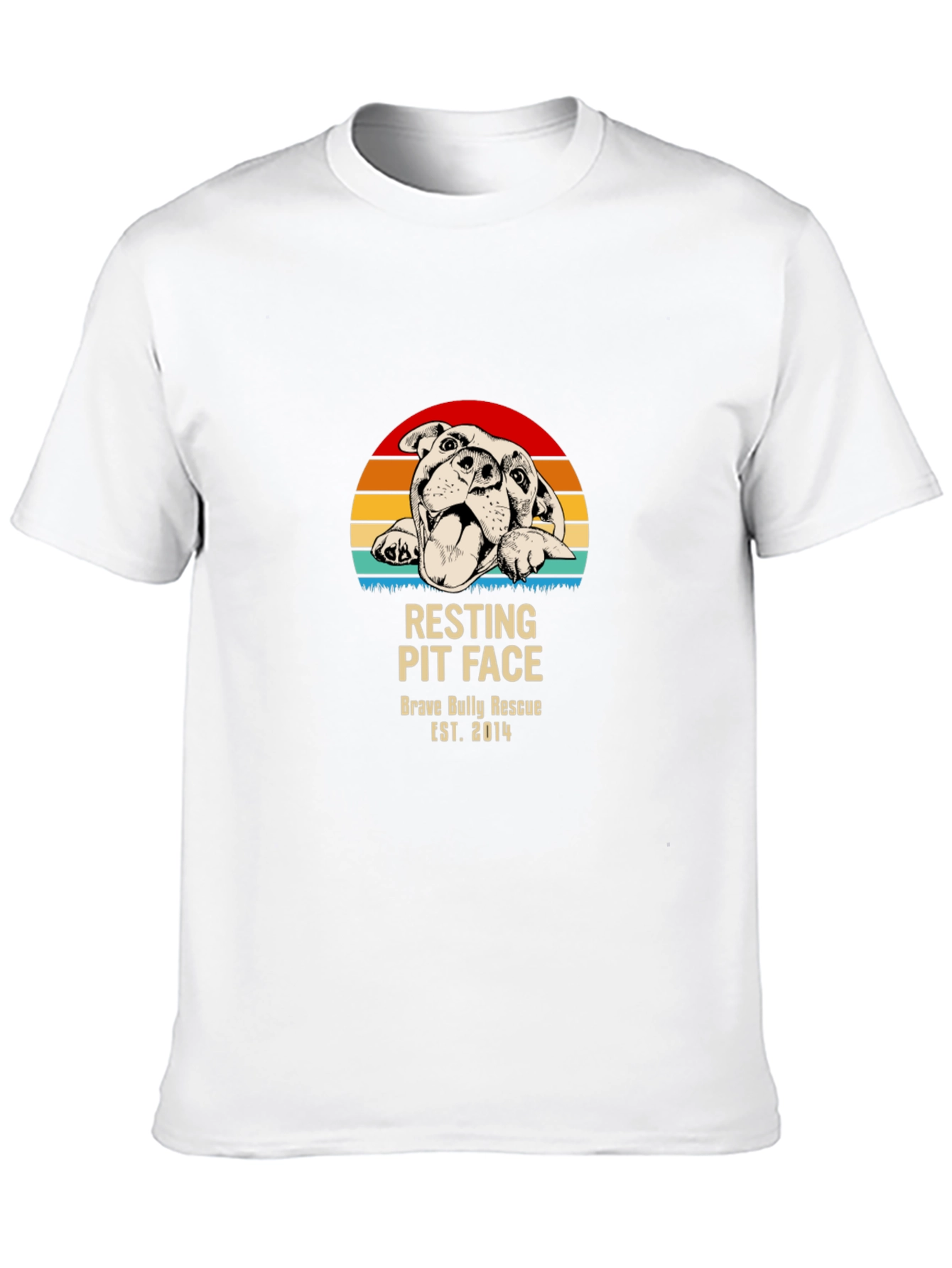 Resting Pit Face T-Shirt - Brave Bully Rescue