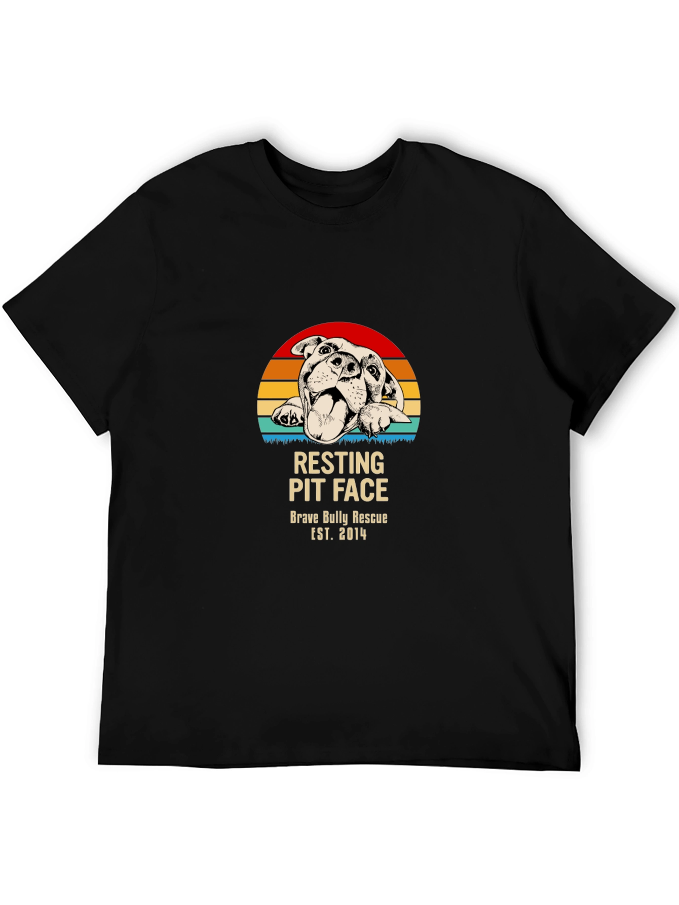 Resting Pit Face T-Shirt - Brave Bully Rescue