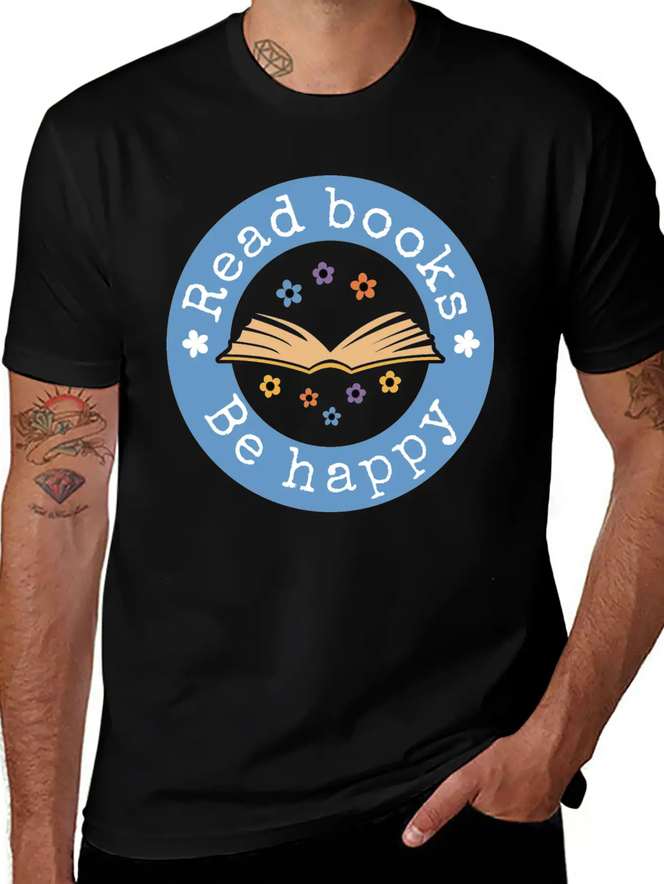 Read Books Be Happy Basic Graphic T-Shirt – Daily Comfort In Soft Cotton