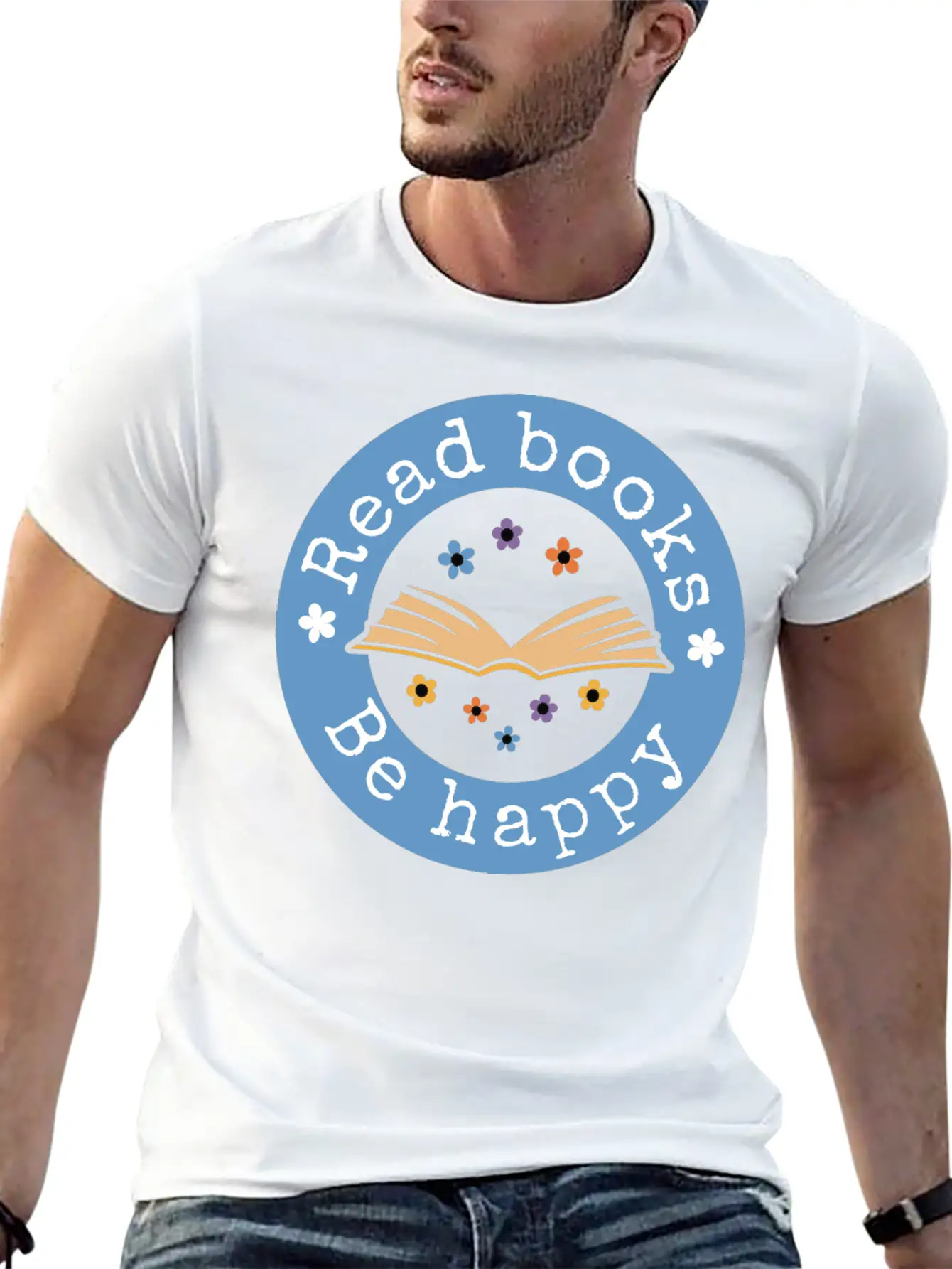 Read Books Be Happy Basic Graphic T-Shirt – Daily Comfort In Soft Cotton