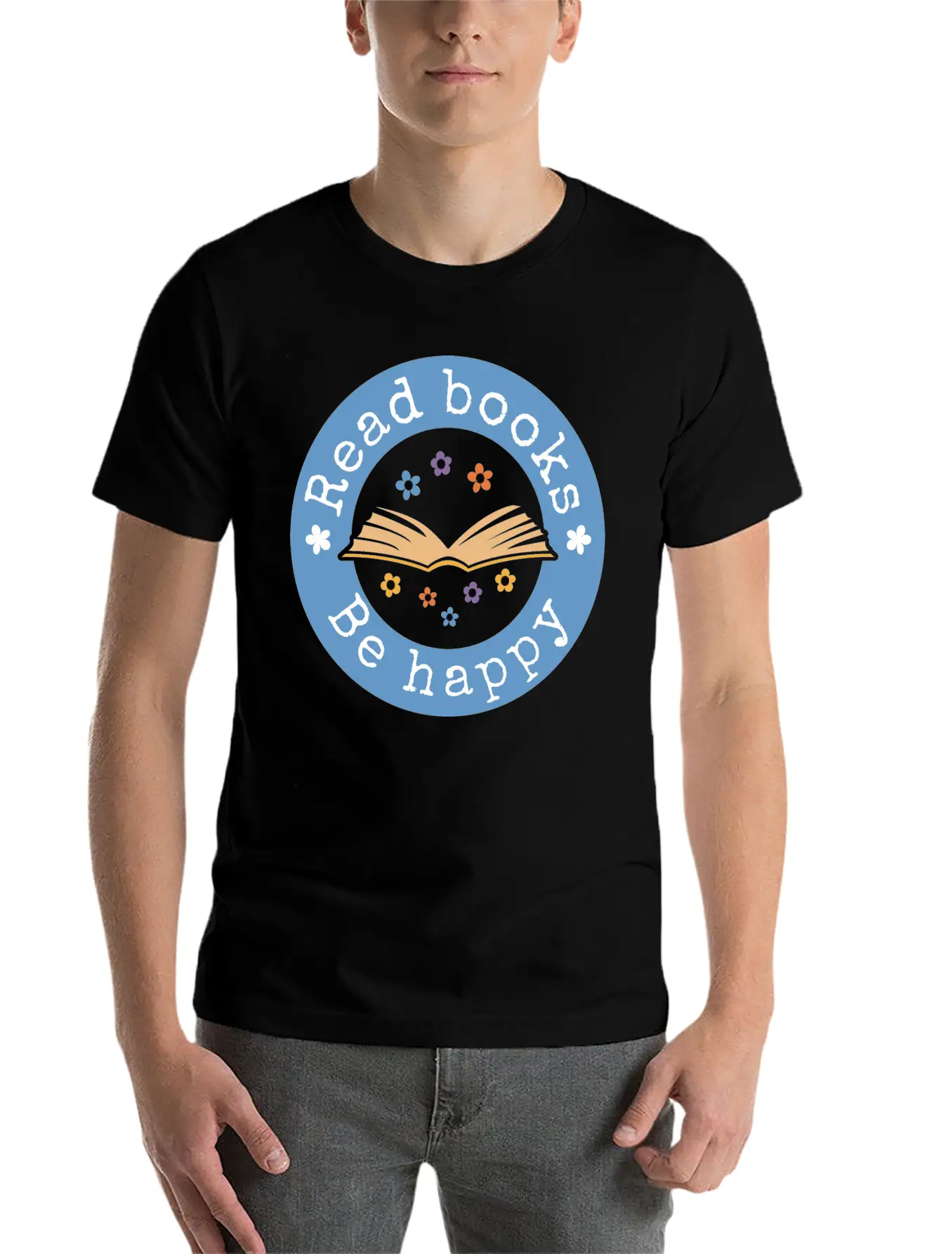 Read Books Be Happy Basic Graphic T-Shirt – Daily Comfort In Soft Cotton