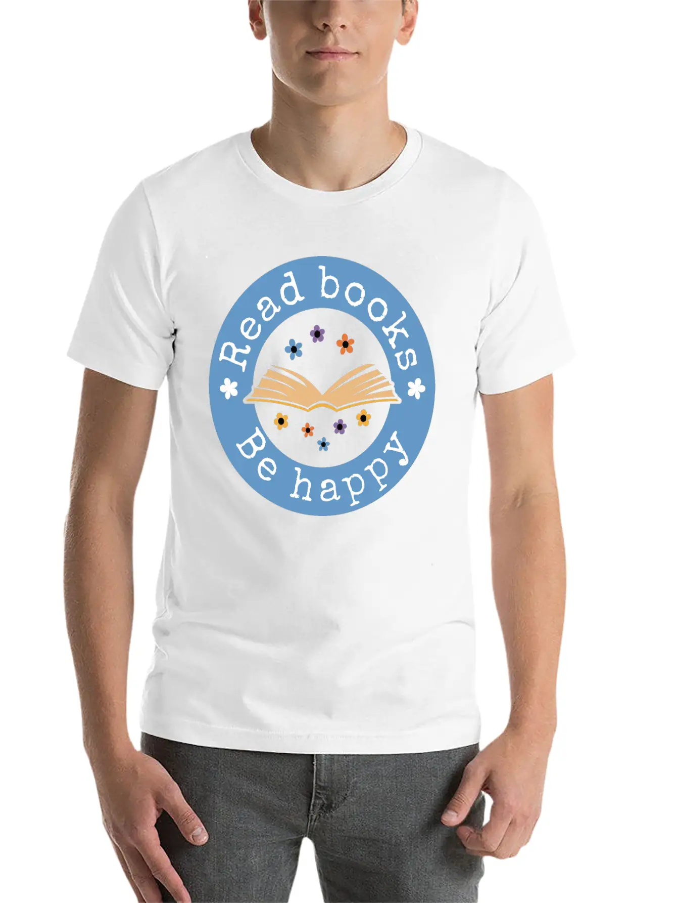 Read Books Be Happy Basic Graphic T-Shirt – Daily Comfort In Soft Cotton