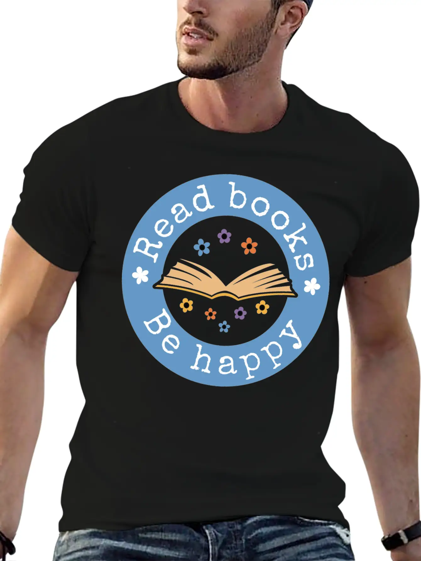 Read Books Be Happy Basic Graphic T-Shirt – Daily Comfort In Soft Cotton