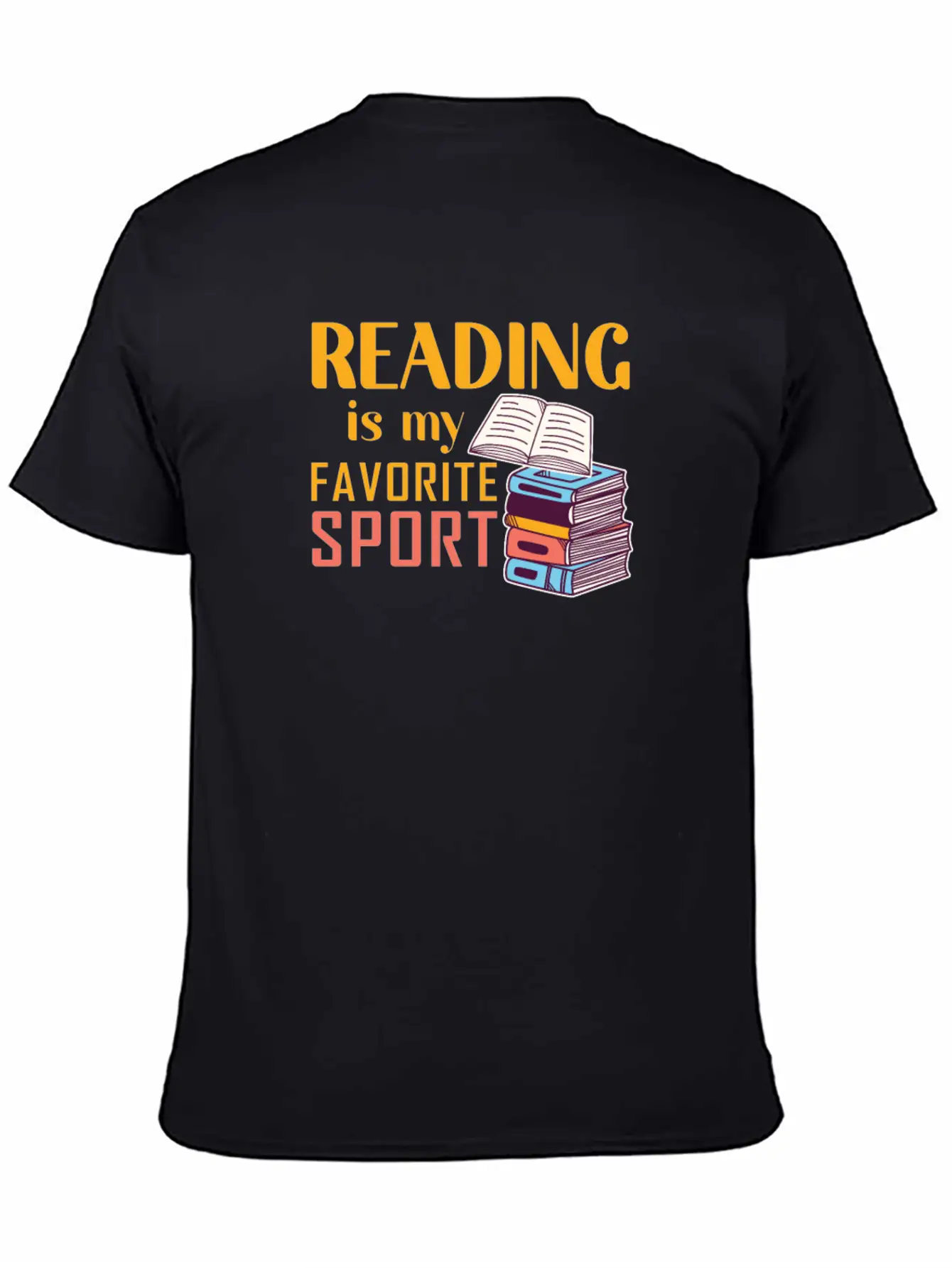 Reading Is My Favorite Sport Loves To Read Books Unisex Short Sleeve Soft Cotton T-Shirt – Casual Everyday Wear