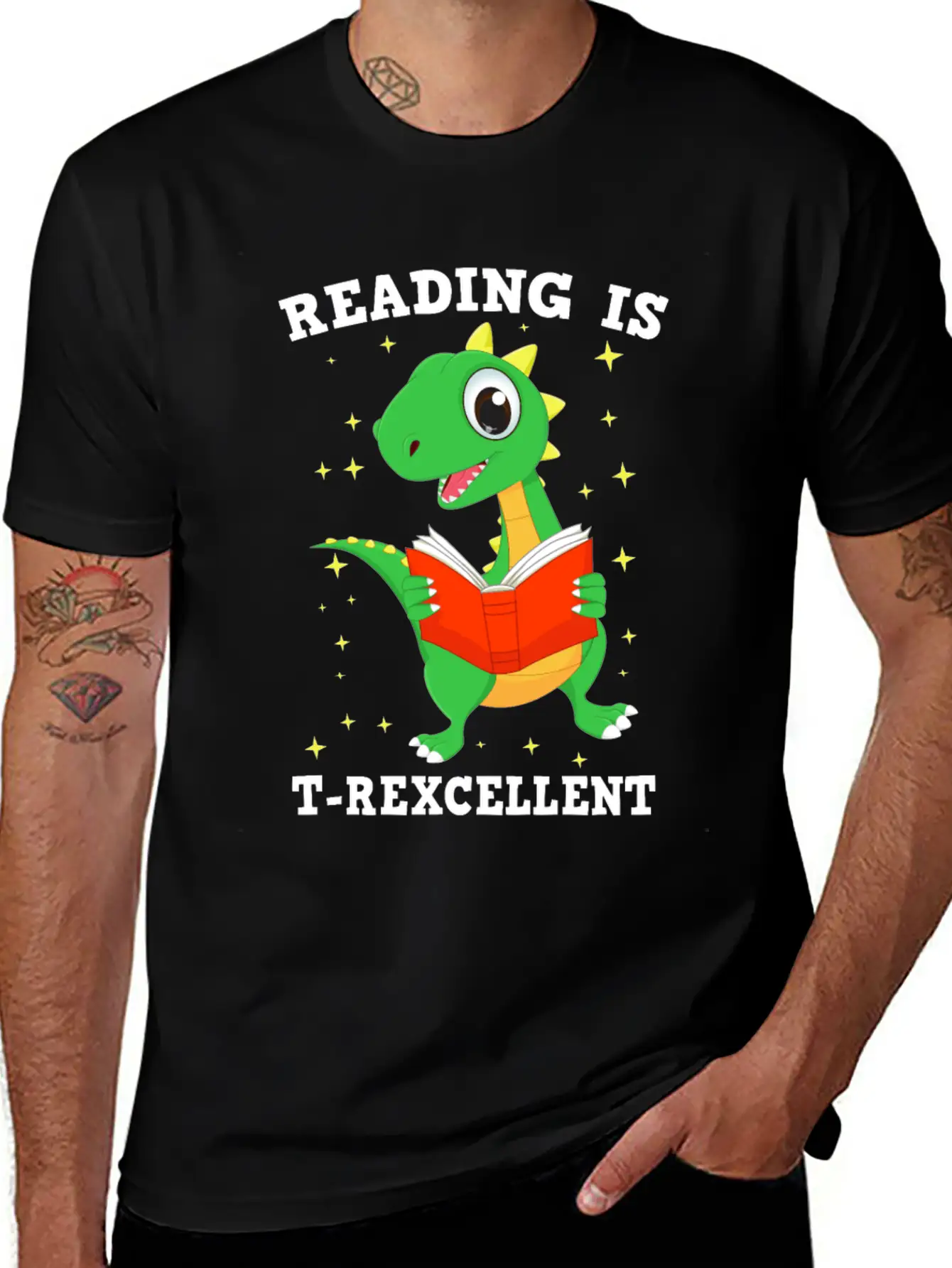 Reading Is T Rexcellent Stylish Everyday T-Shirt – Unisex Basic Cotton Tee