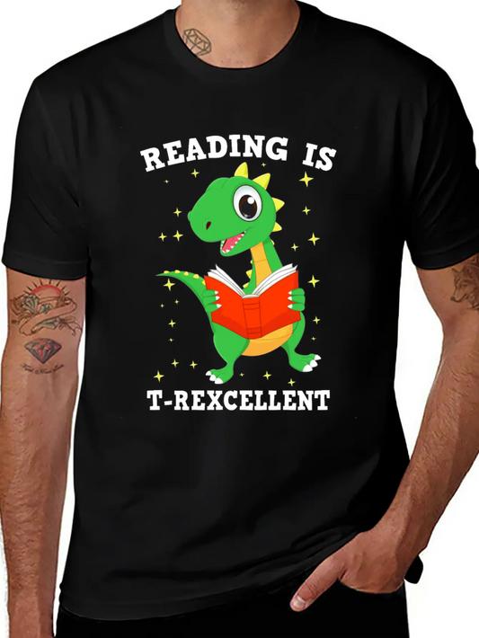 Reading Is T Rexcellent Stylish Everyday T-Shirt – Unisex Basic Cotton Tee