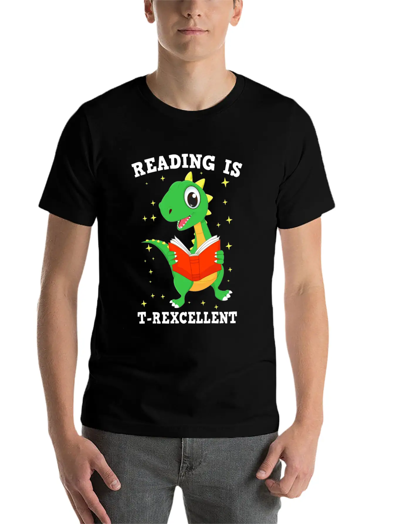 Reading Is T Rexcellent Stylish Everyday T-Shirt – Unisex Basic Cotton Tee
