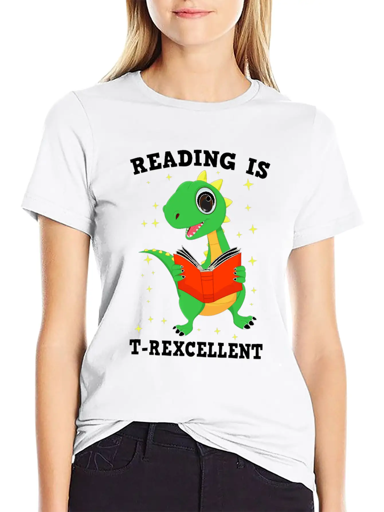 Reading Is T Rexcellent Stylish Everyday T-Shirt – Unisex Basic Cotton Tee