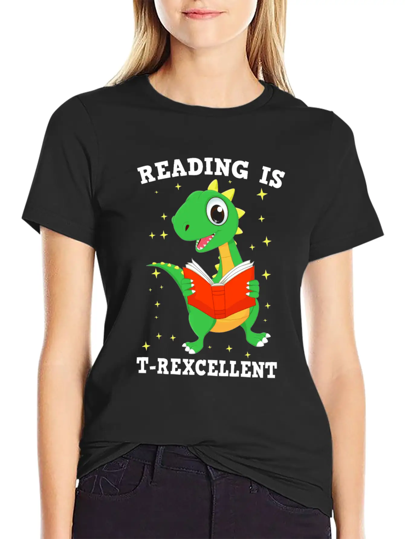 Reading Is T Rexcellent Stylish Everyday T-Shirt – Unisex Basic Cotton Tee