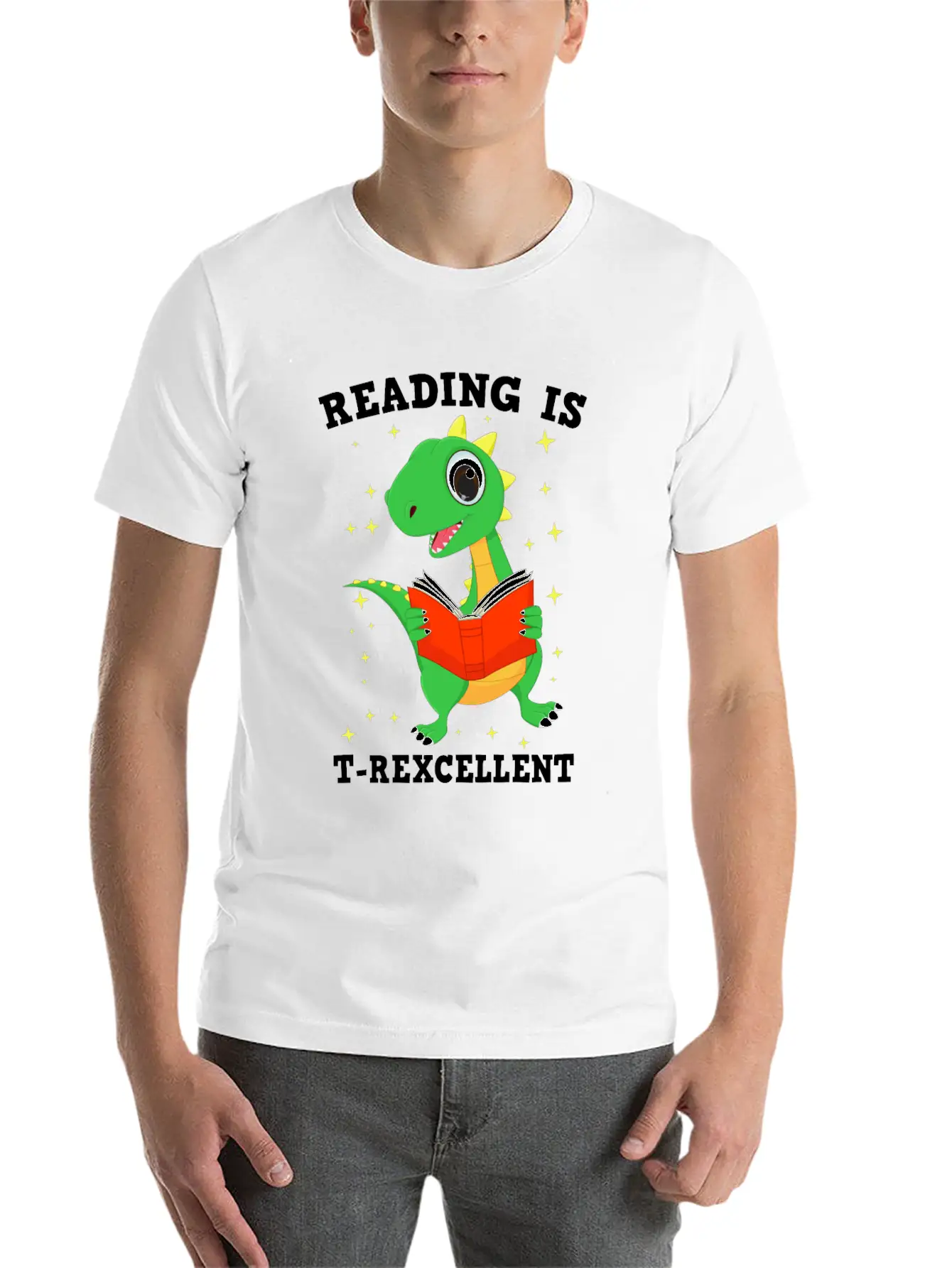 Reading Is T Rexcellent Stylish Everyday T-Shirt – Unisex Basic Cotton Tee