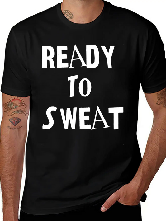 Ready To Sweat Sports Exercise Timeless Short Sleeve Tee – Comfy And Minimalist Design