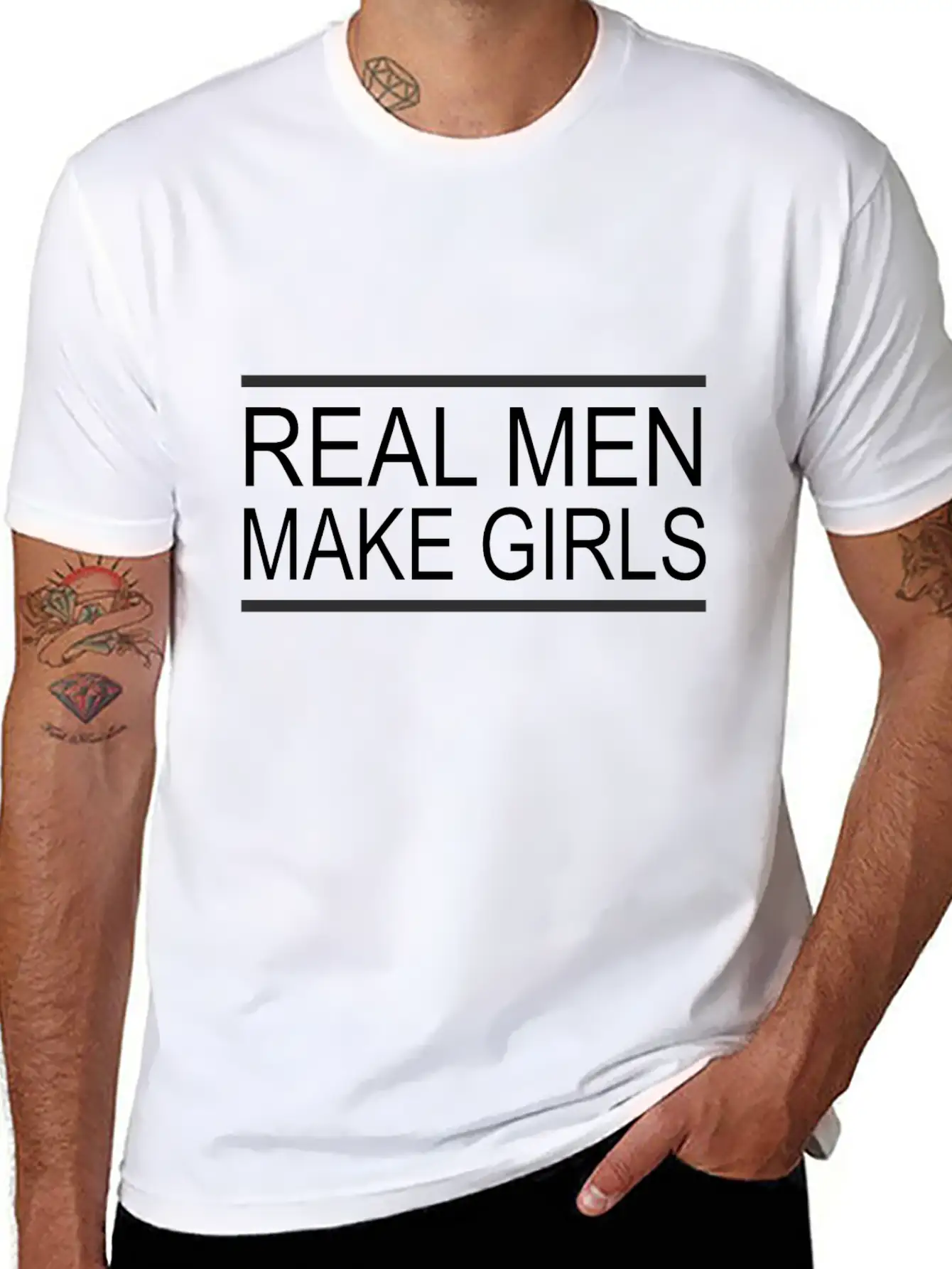 Real Man Make Girls Basic Graphic T-Shirt – Daily Comfort In Soft Cotton