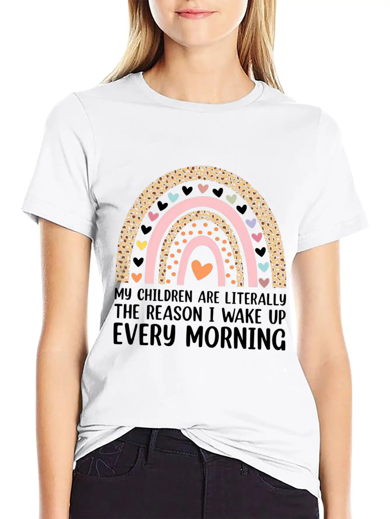 Reason I Wake Up Every Morning Mom Mother Comfortable Minimalist Graphic Tee – Summer Style Essential