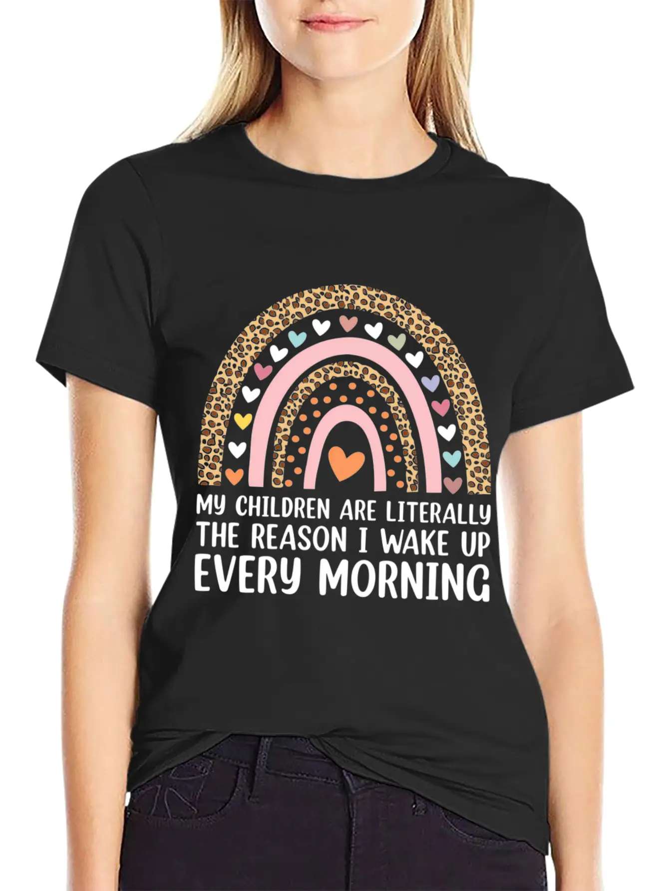 Reason I Wake Up Every Morning Mom Mother Comfortable Minimalist Graphic Tee – Summer Style Essential