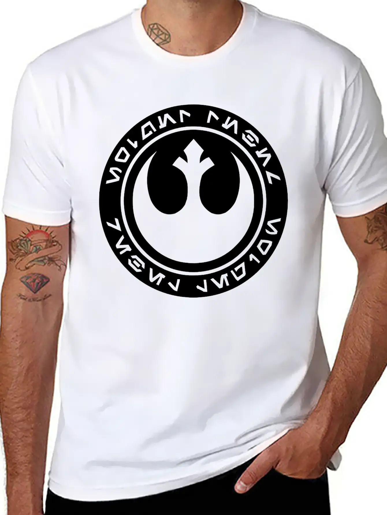 Rebellogo Unisex Short Sleeve Soft Cotton T-Shirt – Casual Everyday Wear