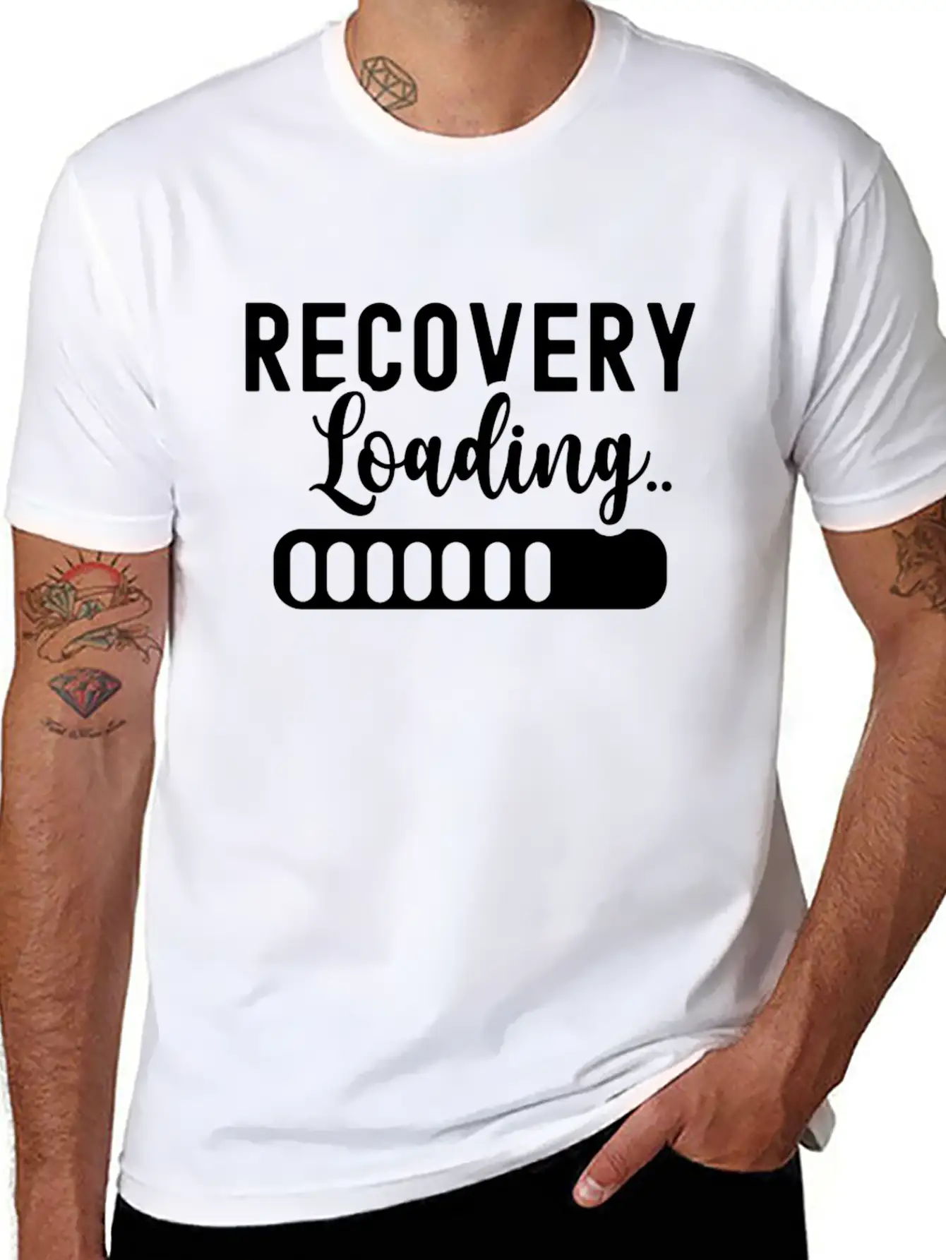 Recovery Loading Surgery Patient Recover Survivor Stylish Everyday T-Shirt – Unisex Basic Cotton Tee