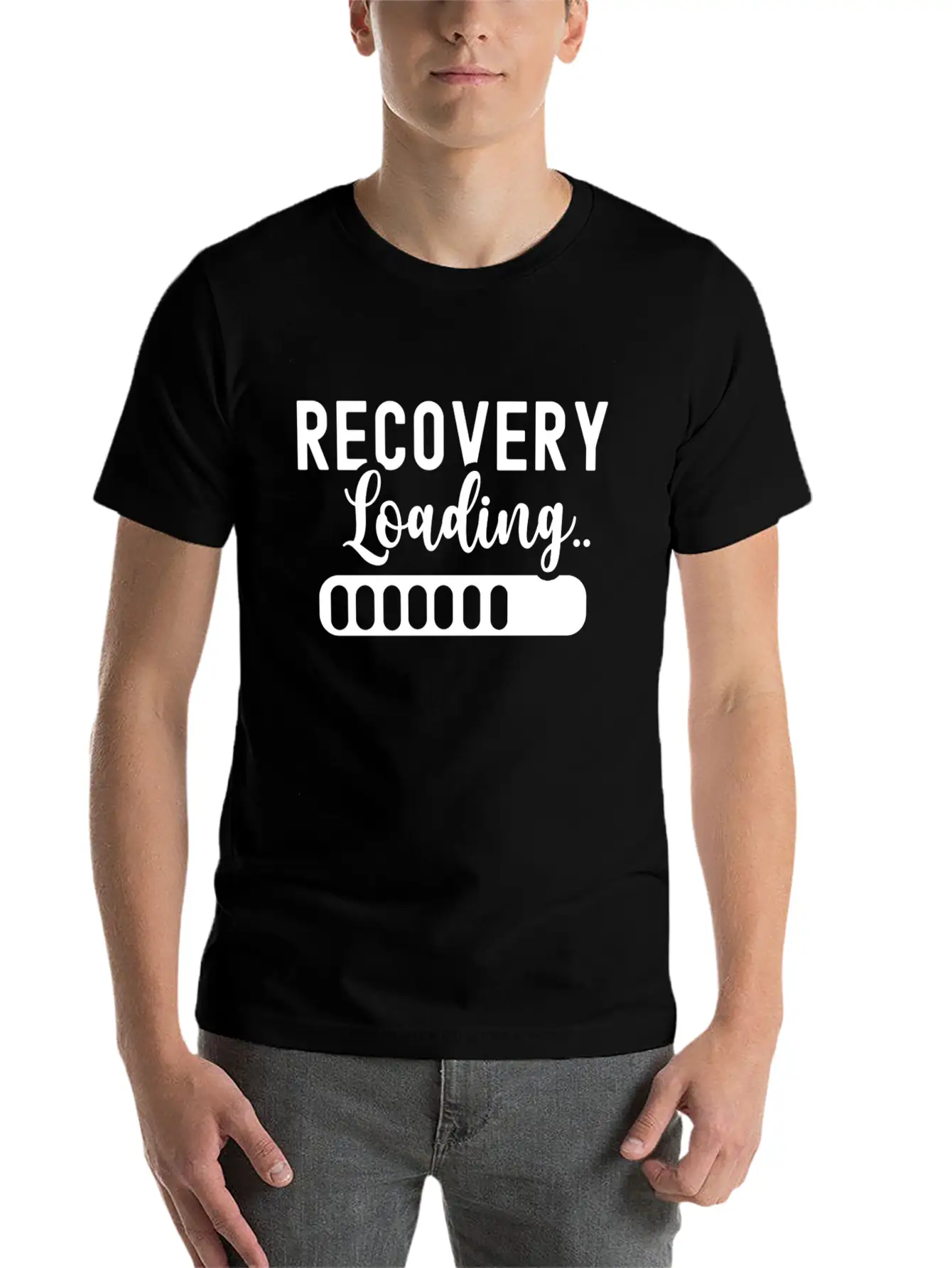 Recovery Loading Surgery Patient Recover Survivor Stylish Everyday T-Shirt – Unisex Basic Cotton Tee