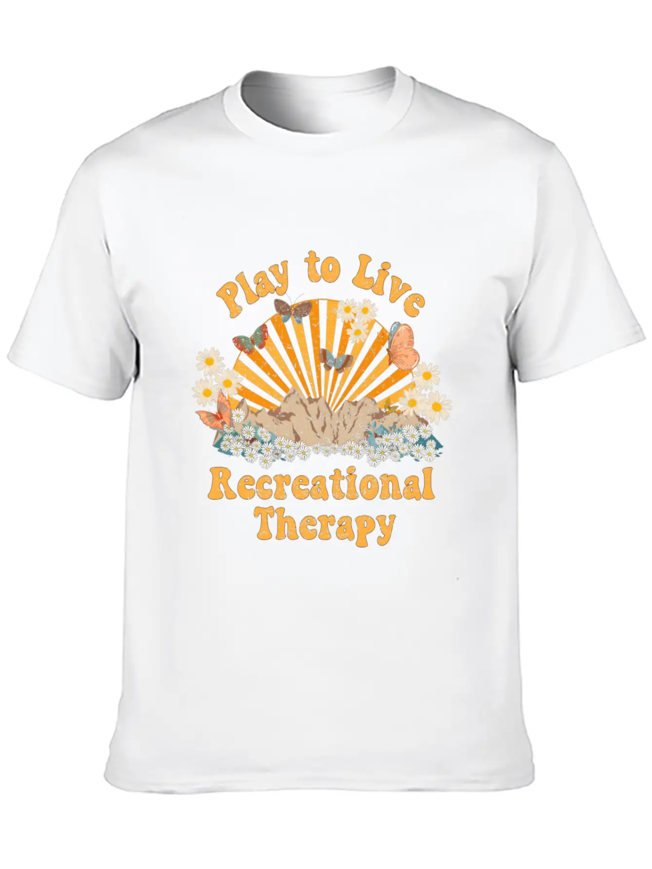 Recreational Therapy Therapeutic Recreation Rt Sun Stylish Everyday T-Shirt – Unisex Basic Cotton Tee