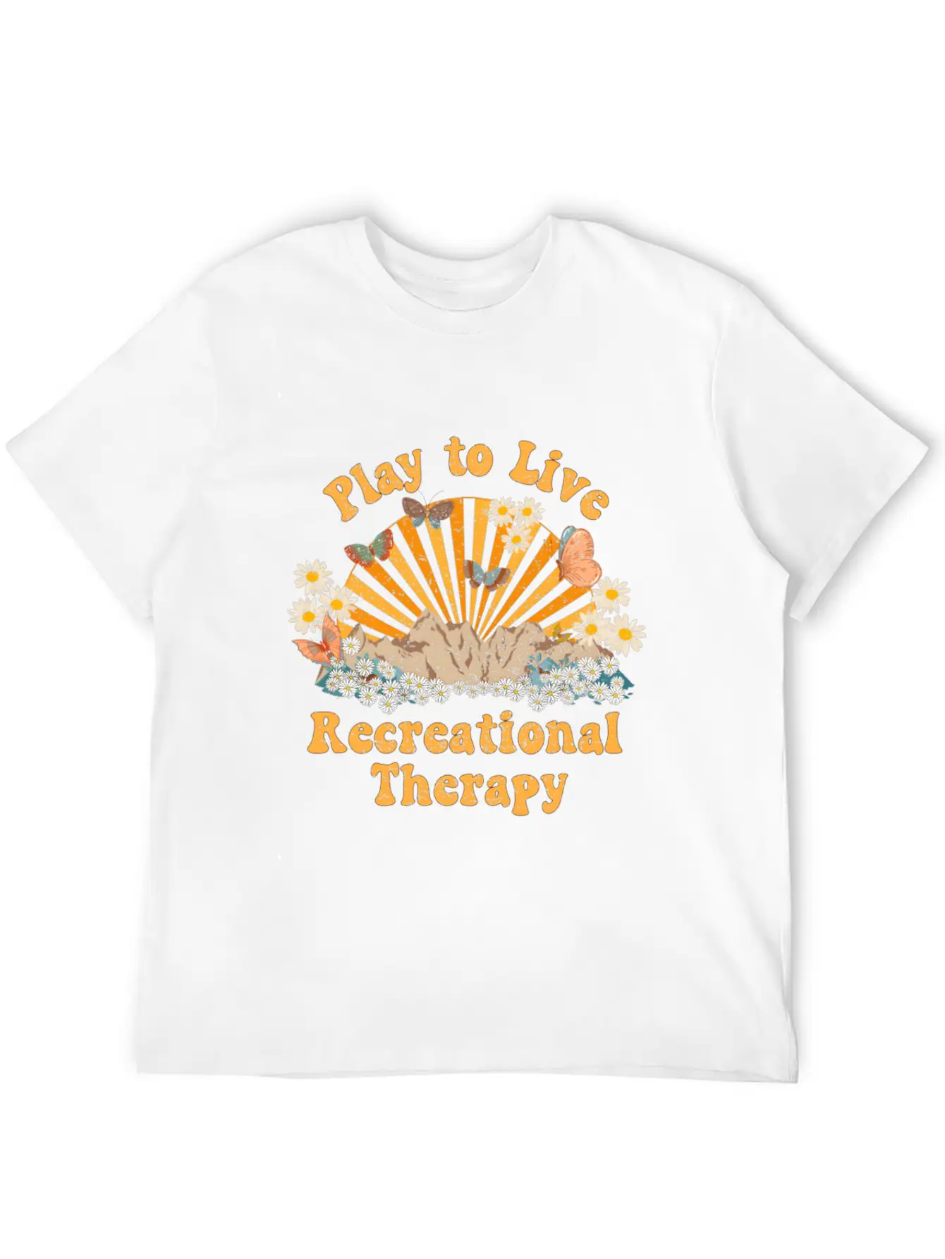 Recreational Therapy Therapeutic Recreation Rt Sun Stylish Everyday T-Shirt – Unisex Basic Cotton Tee