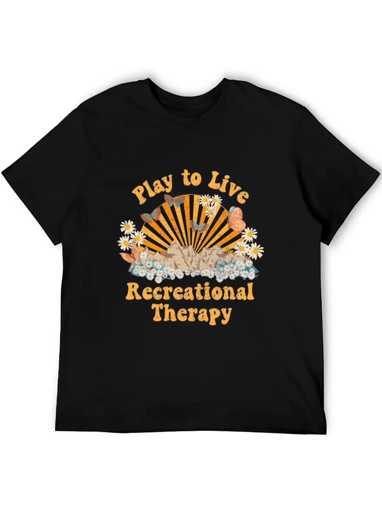 Recreational Therapy Therapeutic Recreation Rt Sun Stylish Everyday T-Shirt – Unisex Basic Cotton Tee